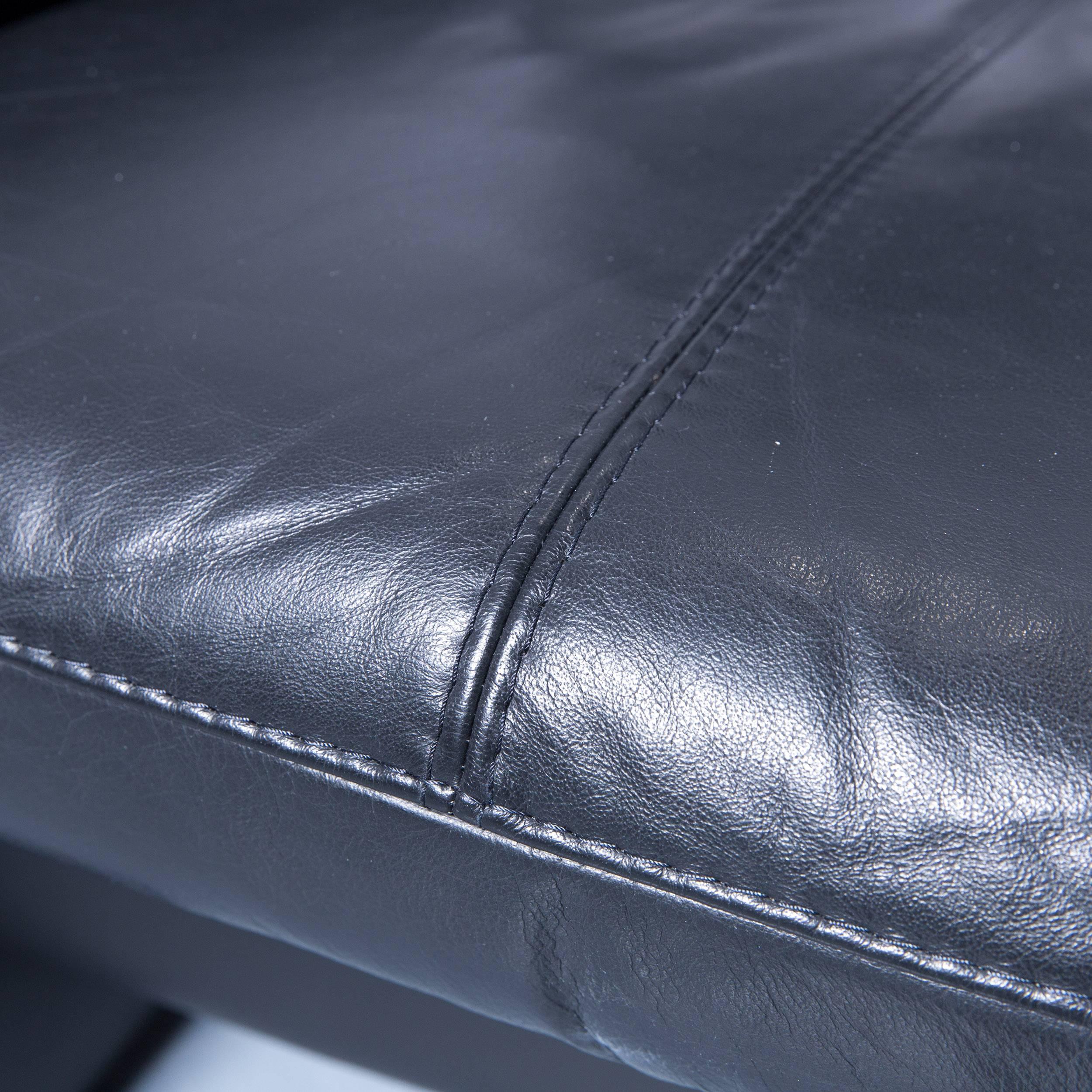 Designer Chair Leather Black Relax Function Couch Modern 2