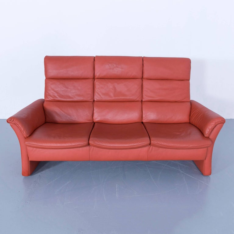 Himolla Zerostress Three-Seat Sofa Leather Orange Relax ...