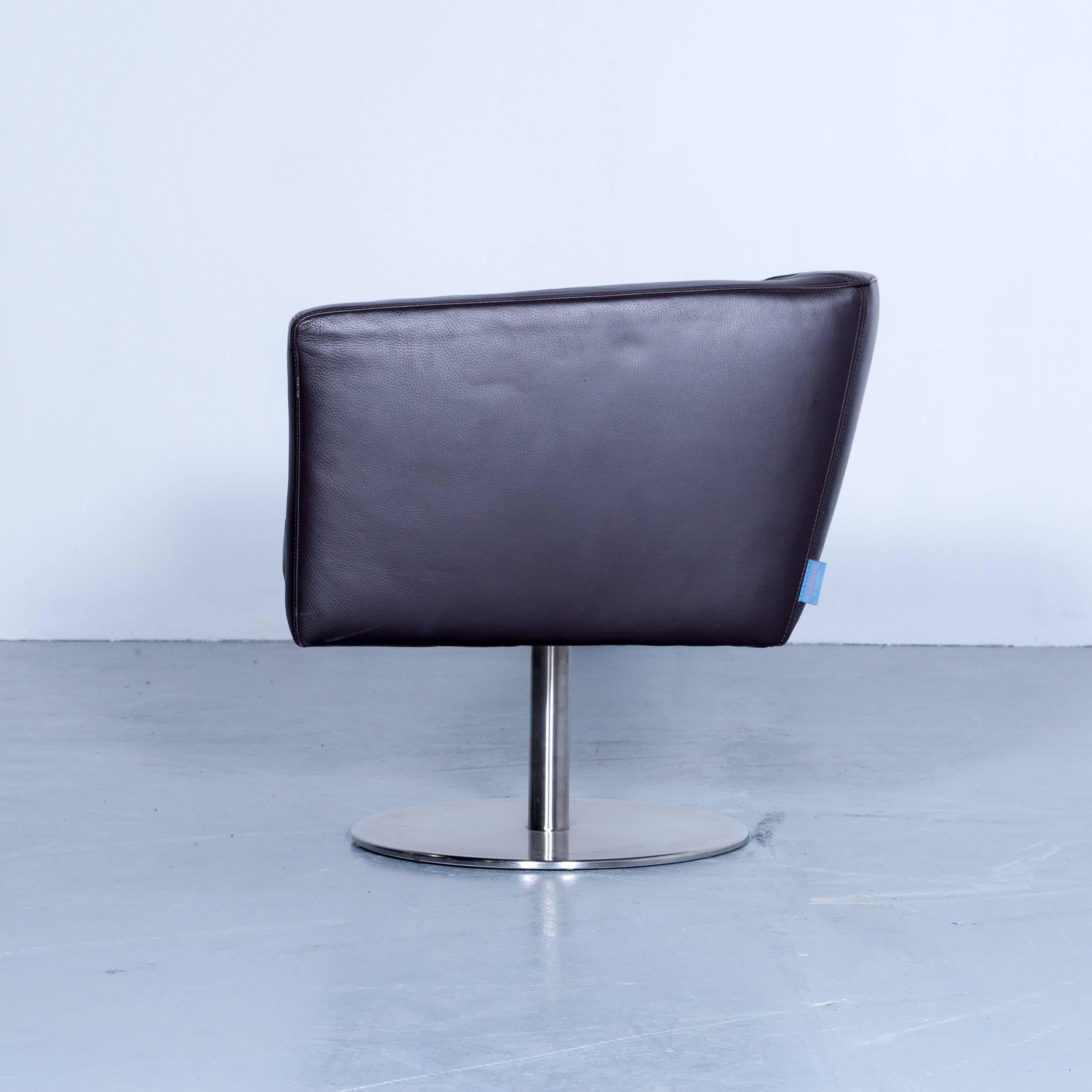 Machalke Crack 95 Sessel Zweier-Set Braun Mokka Zigarrenleder Ein Sitz Modern (Leder)
