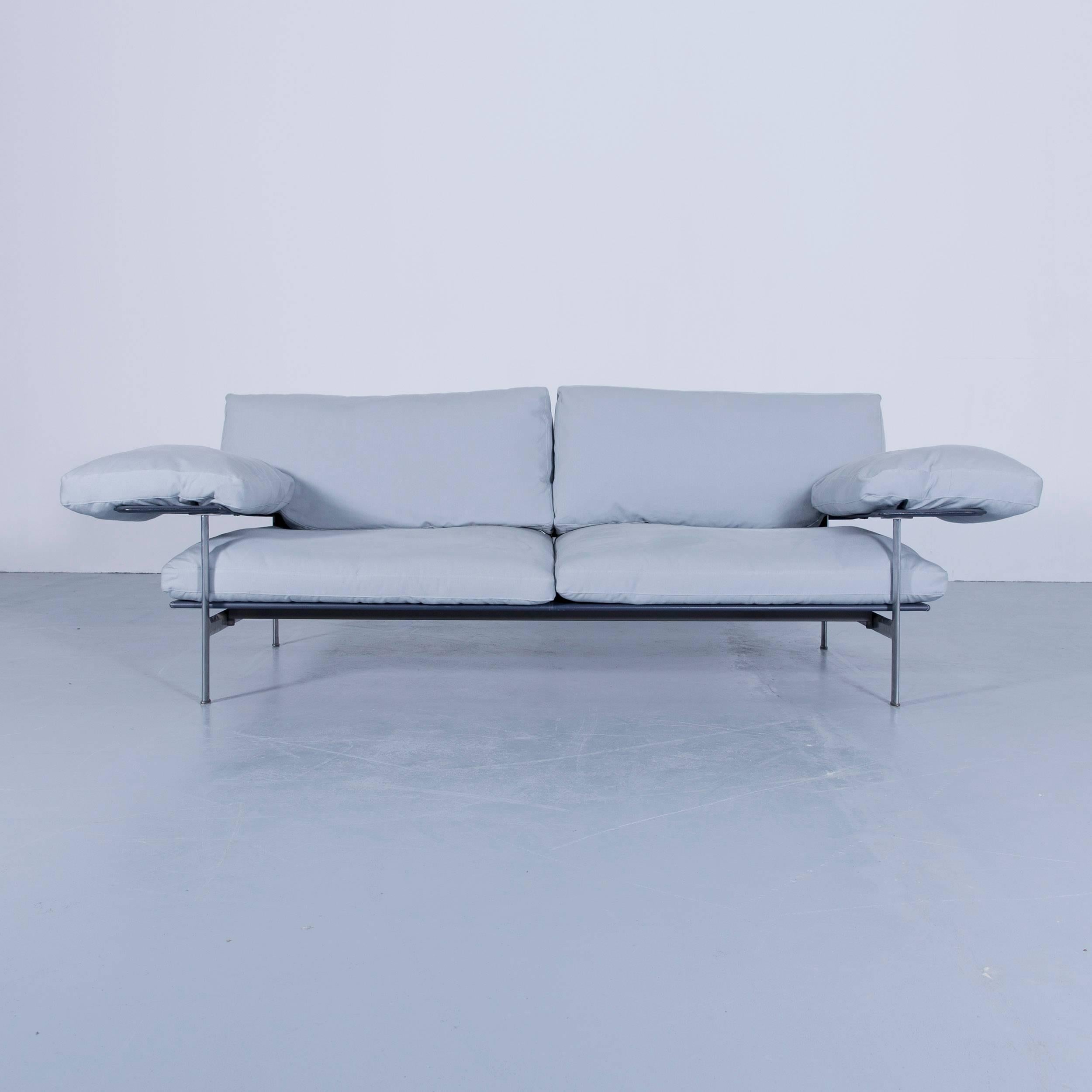 Italian B&B Italia Diesis Designer Sofa Set Fabric Ice Blue Three-Seat Couch Modern
