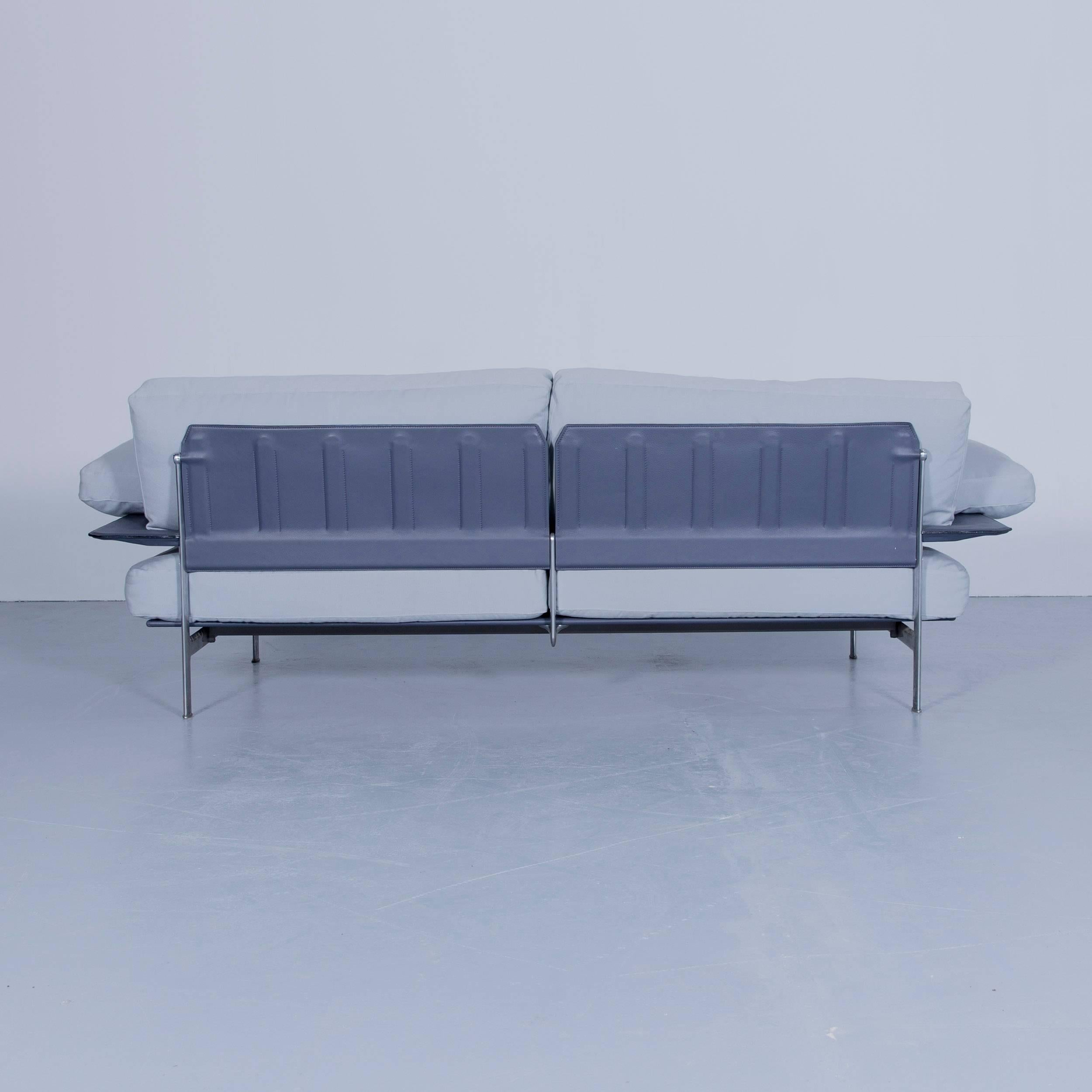 B&B Italia Diesis Designer Sofa Set Fabric Ice Blue Three-Seat Couch Modern 4