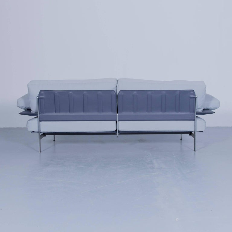 B&B Italia Diesis Designer Sofa Set Fabric Ice Blue Three-Seat Couch Modern  at 1stDibs
