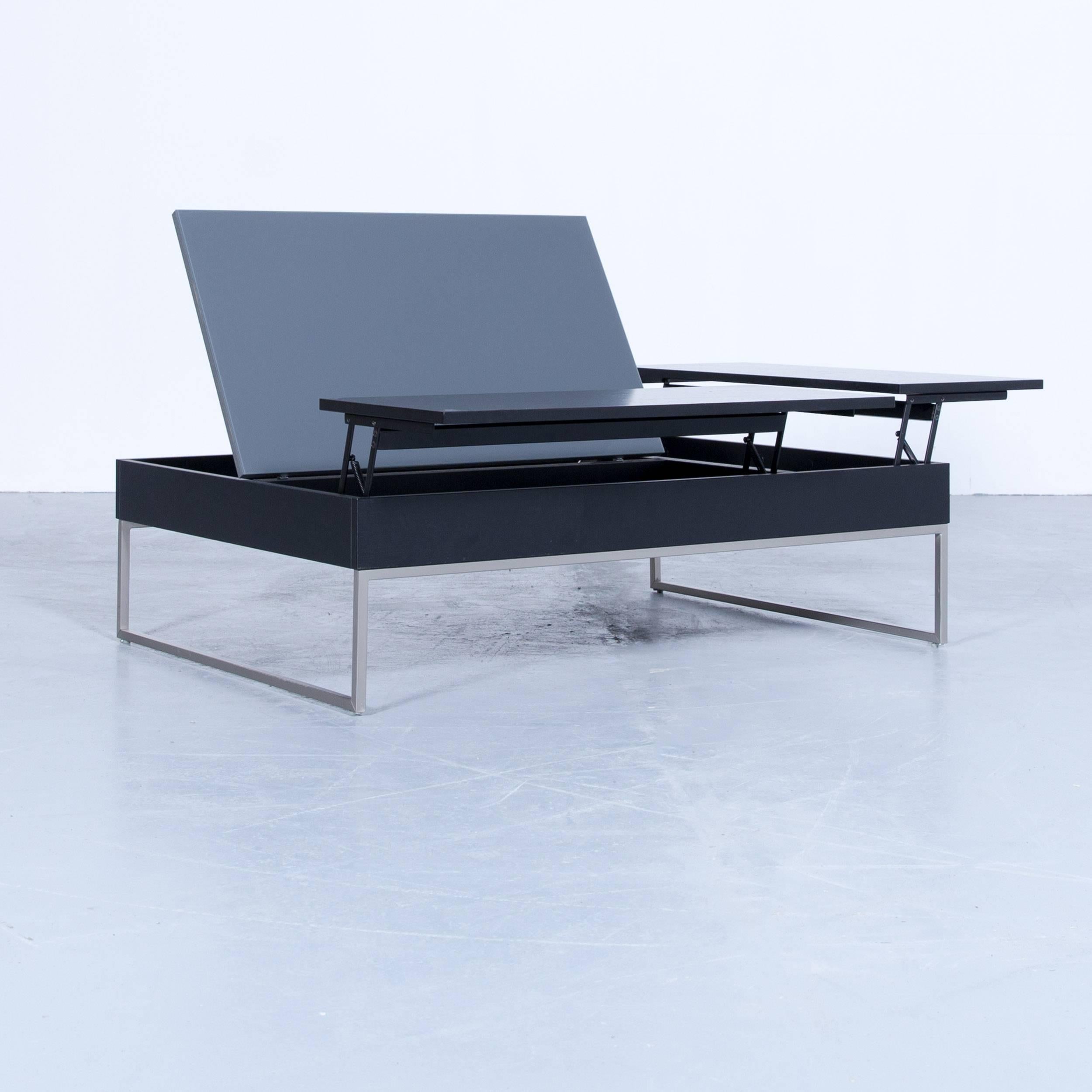 BoConcept designer coffee table glass wood black function modern metall.