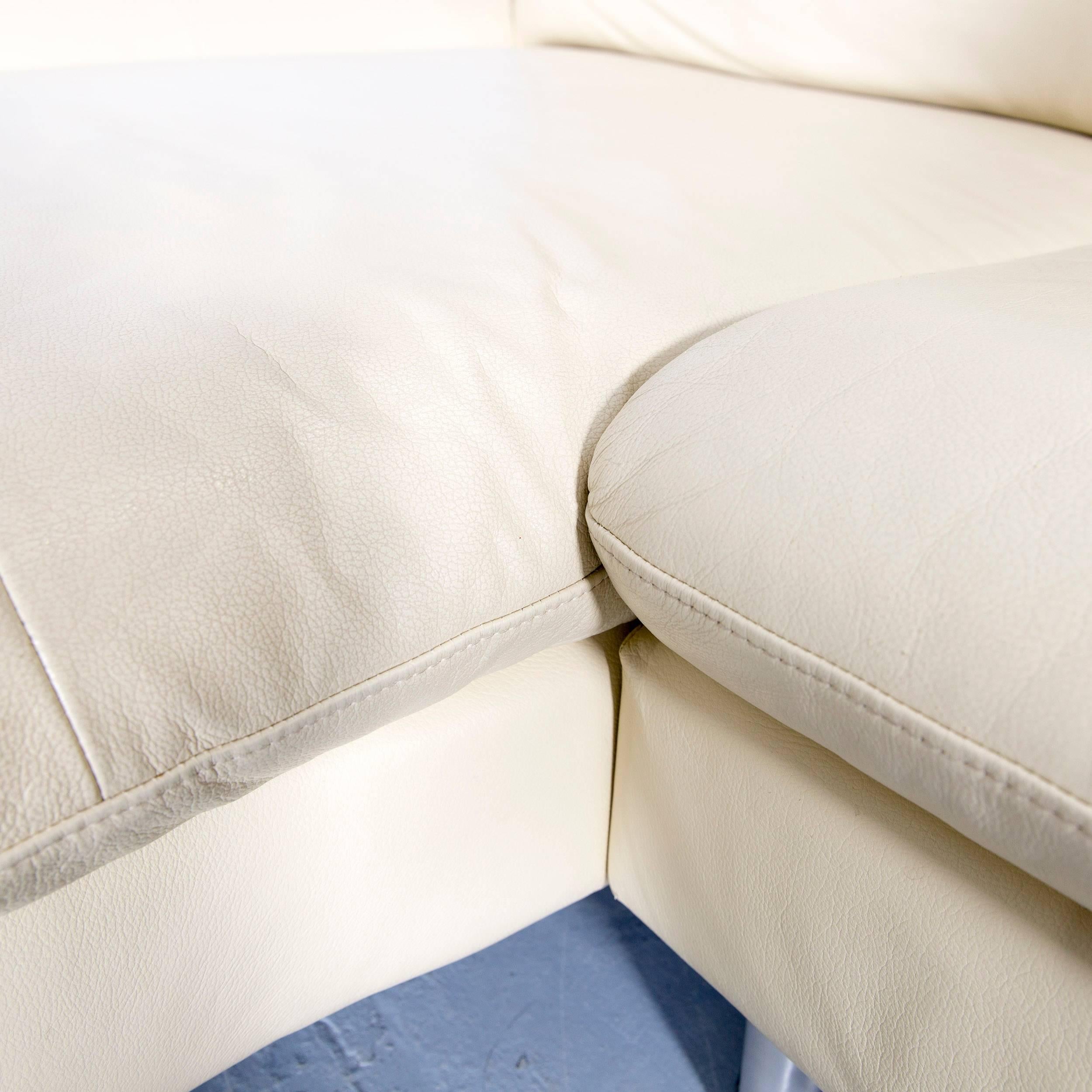 Willi Schillig Loop Designer Corner Sofa Set Leather Crème Function Couch Modern 2