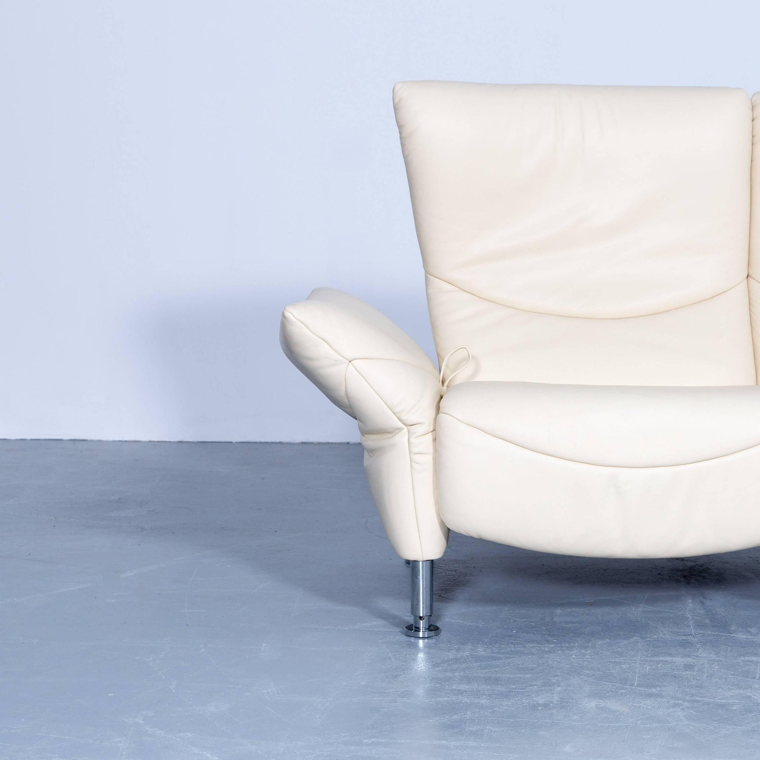 De Sede Ds 145 Designer Sofa Leather Creme Beige Two Seat Function Relax Couch At 1stdibs