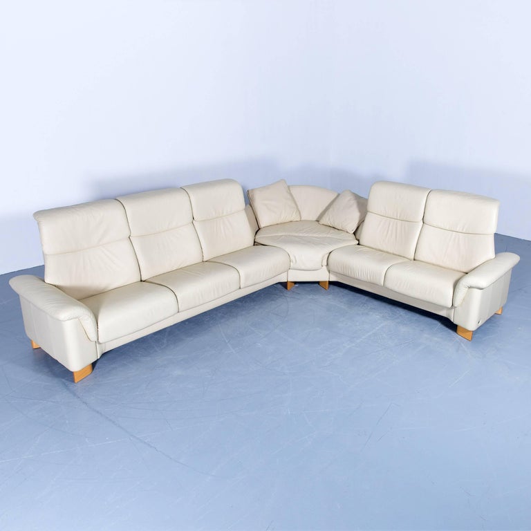 Ekornes Stressless Paradise Designer Corner Sofa Crème Beige Leather