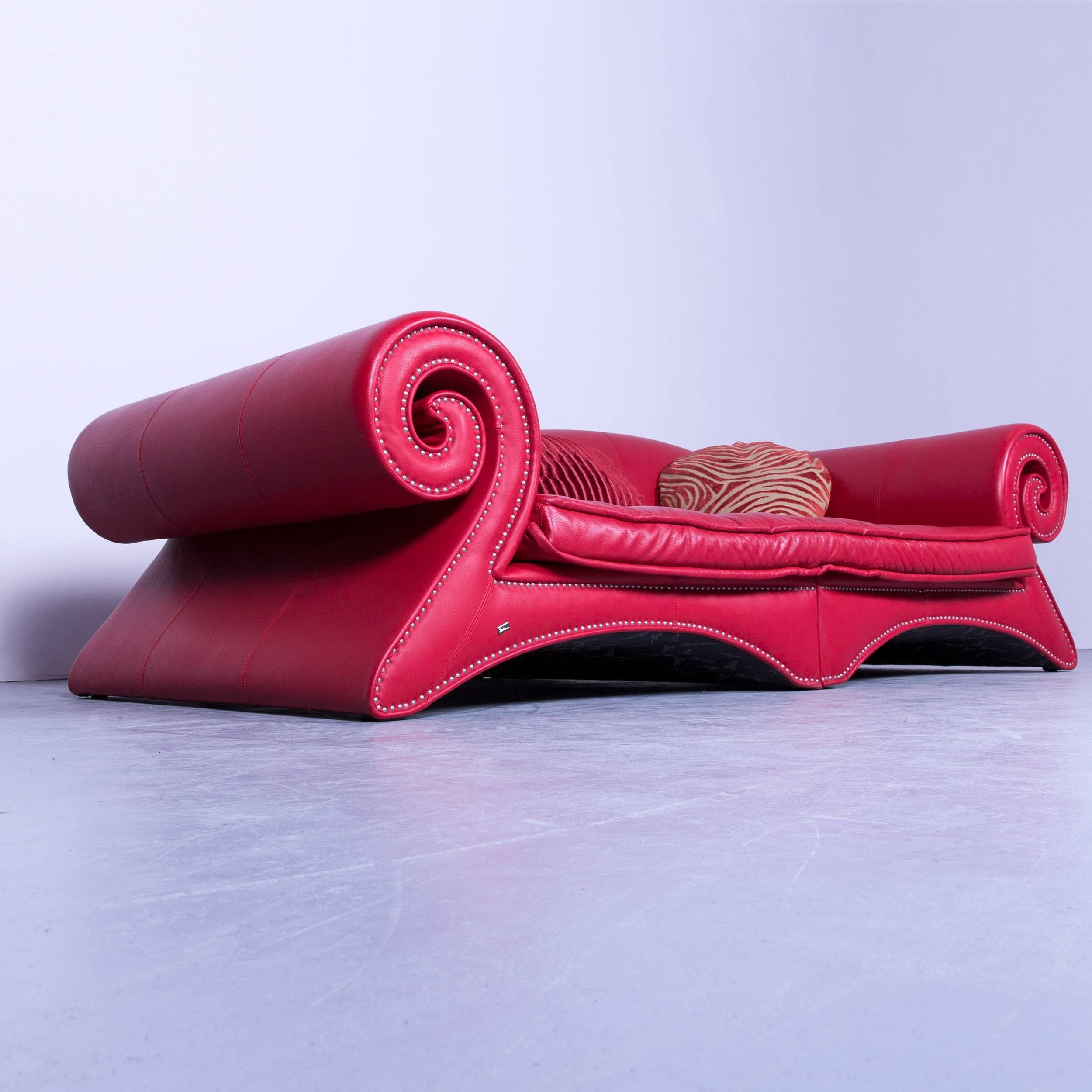Bretz Mammut Designer Sofa Red Leather Rivets Freaky Cult Couch Modern Funny 2