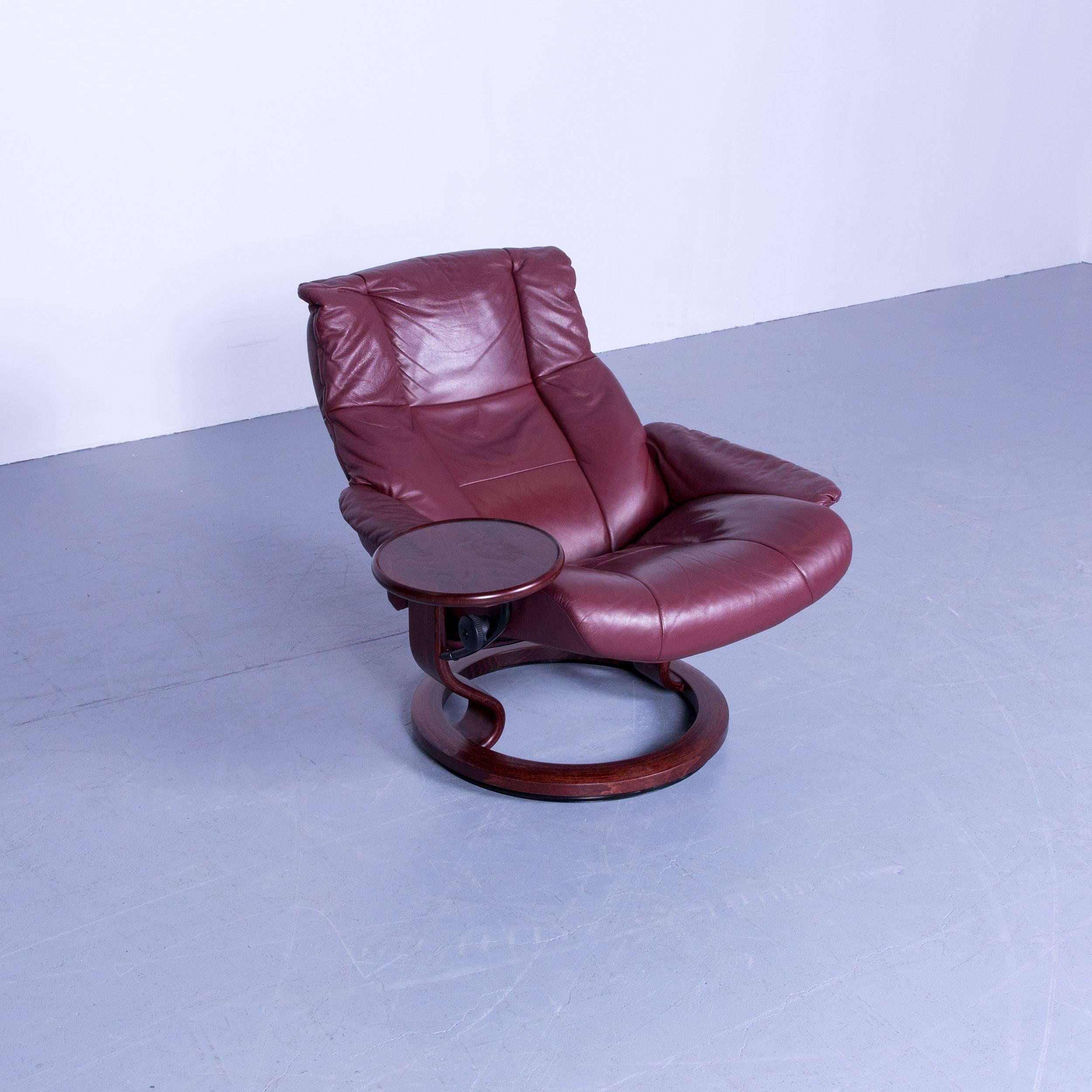 purple leather recliner