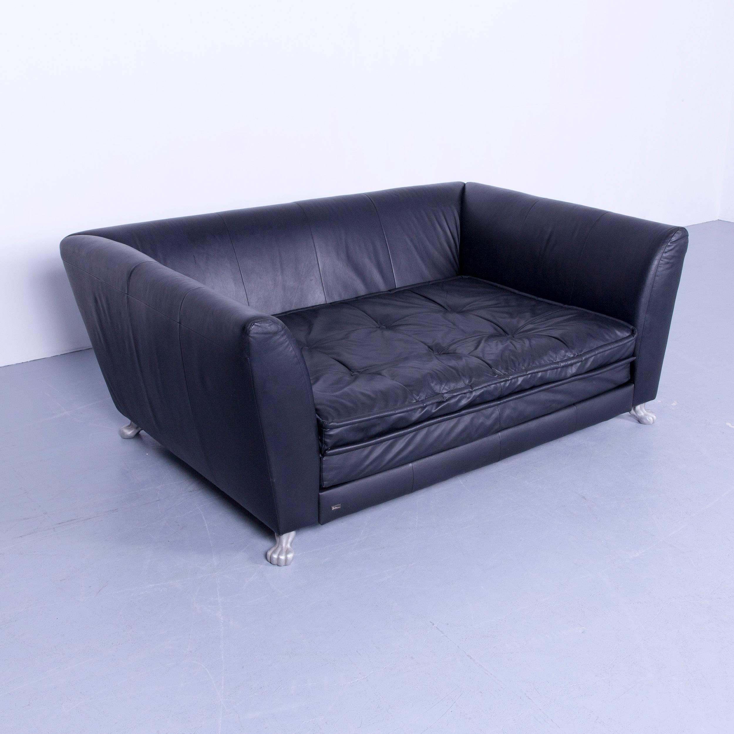 Black colored original Bretz Monster designer sofa in an elegant style, with sleeping function, made for pure comfort.
