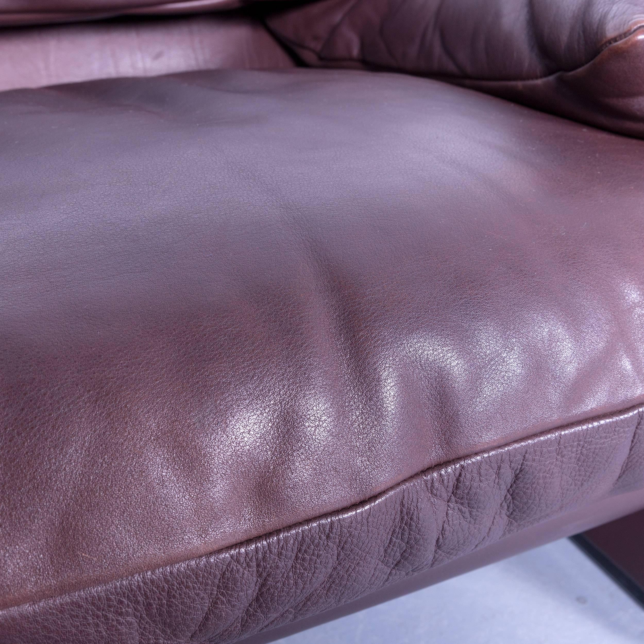 Contemporary Cassina Maralunga Armchair Vico Magistretti Chair Leather Brown Mocca Function