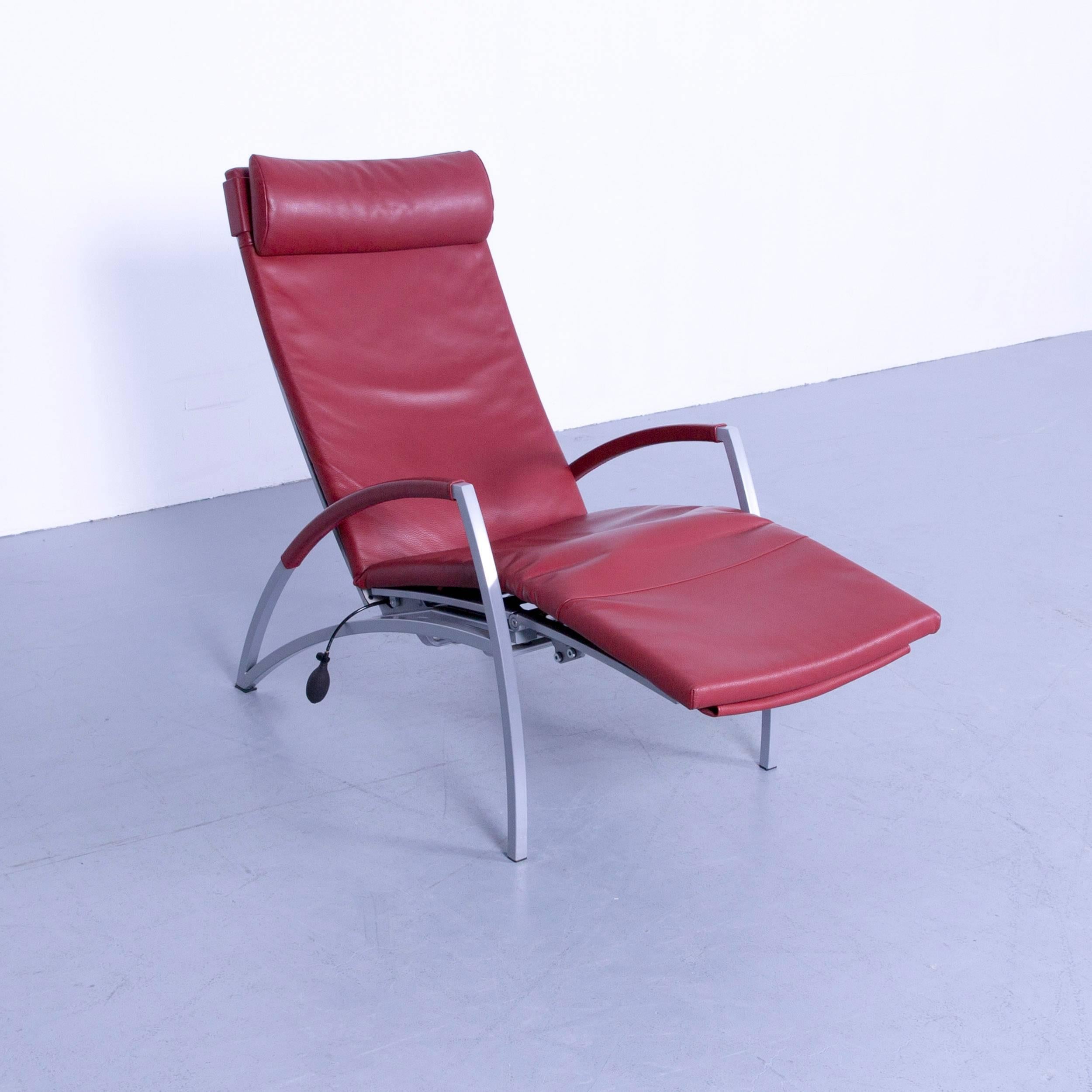 Interprofil Pax Designer Relax-Sessel aus rotem Leder (21. Jahrhundert und zeitgenössisch)