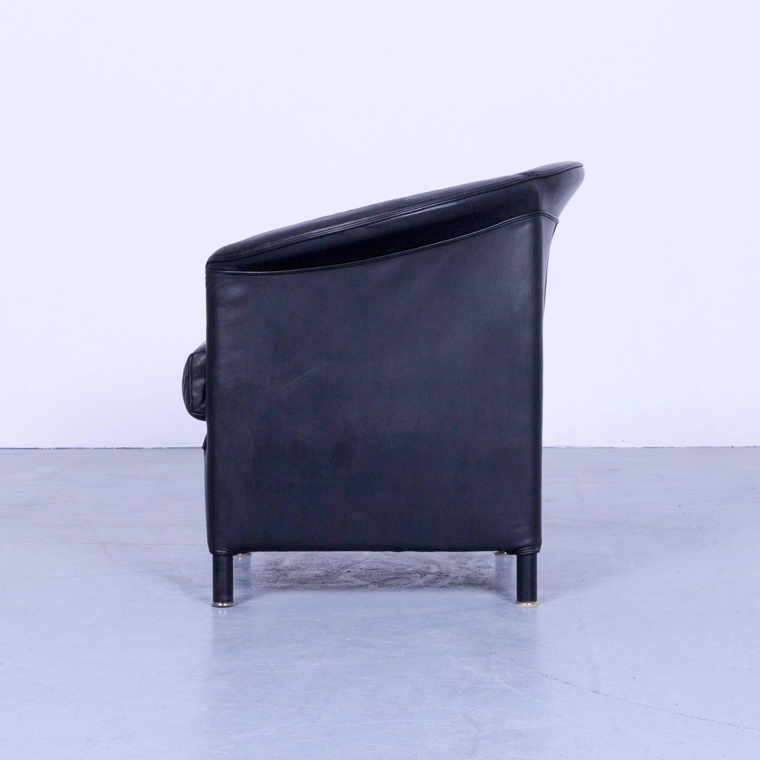 Wittmann Aura Designer Armchair Leather Black Modern 4