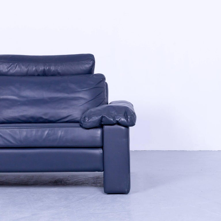 Rolf Benz Dono Designer Sofa Aubergine Leather Three Seat