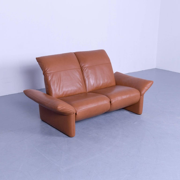 Designer Sofa Leder Cognac - design bild