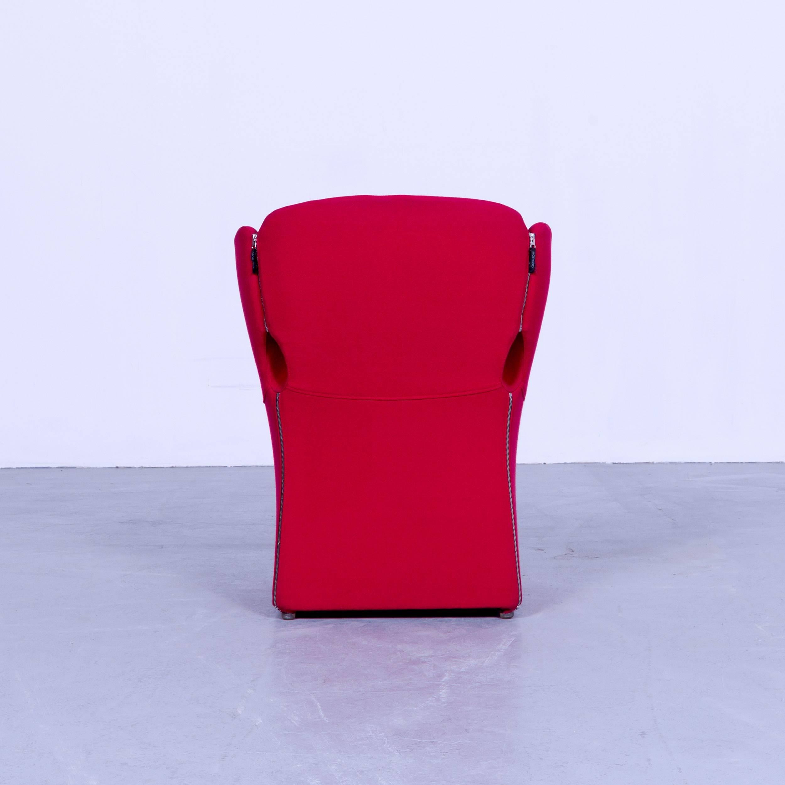 Moroso Bloomy Designer Chair in High Quality Red Fabric by Patricia Urquiola 3