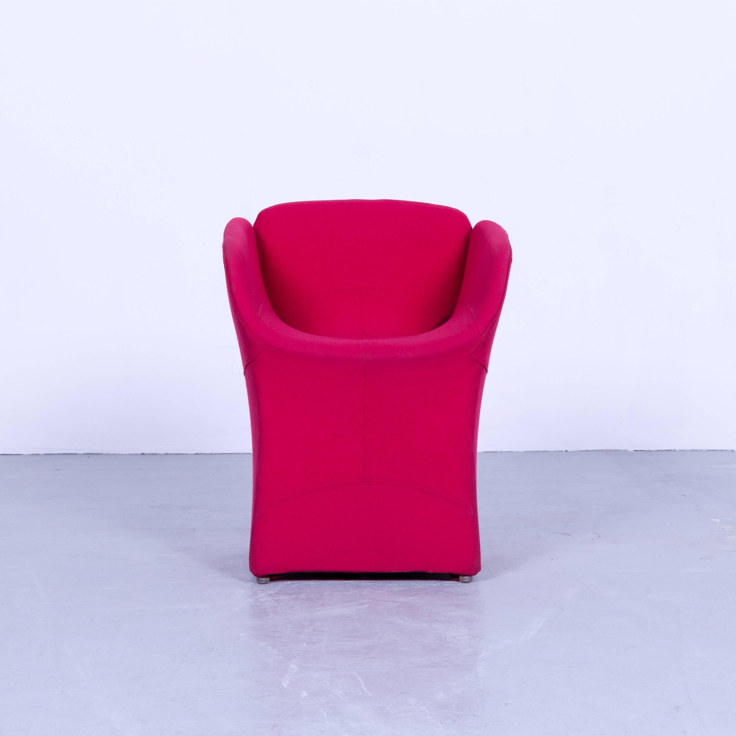 Set of two Moroso bloomy designer chair quality red fabric by Patricia Urquiola, in a minimalistic and modern design, made for pure comfort.