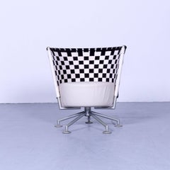 COR Circo Designer Sessel Schwarz und Weiß Leder Stoff Couch Ein Sitz