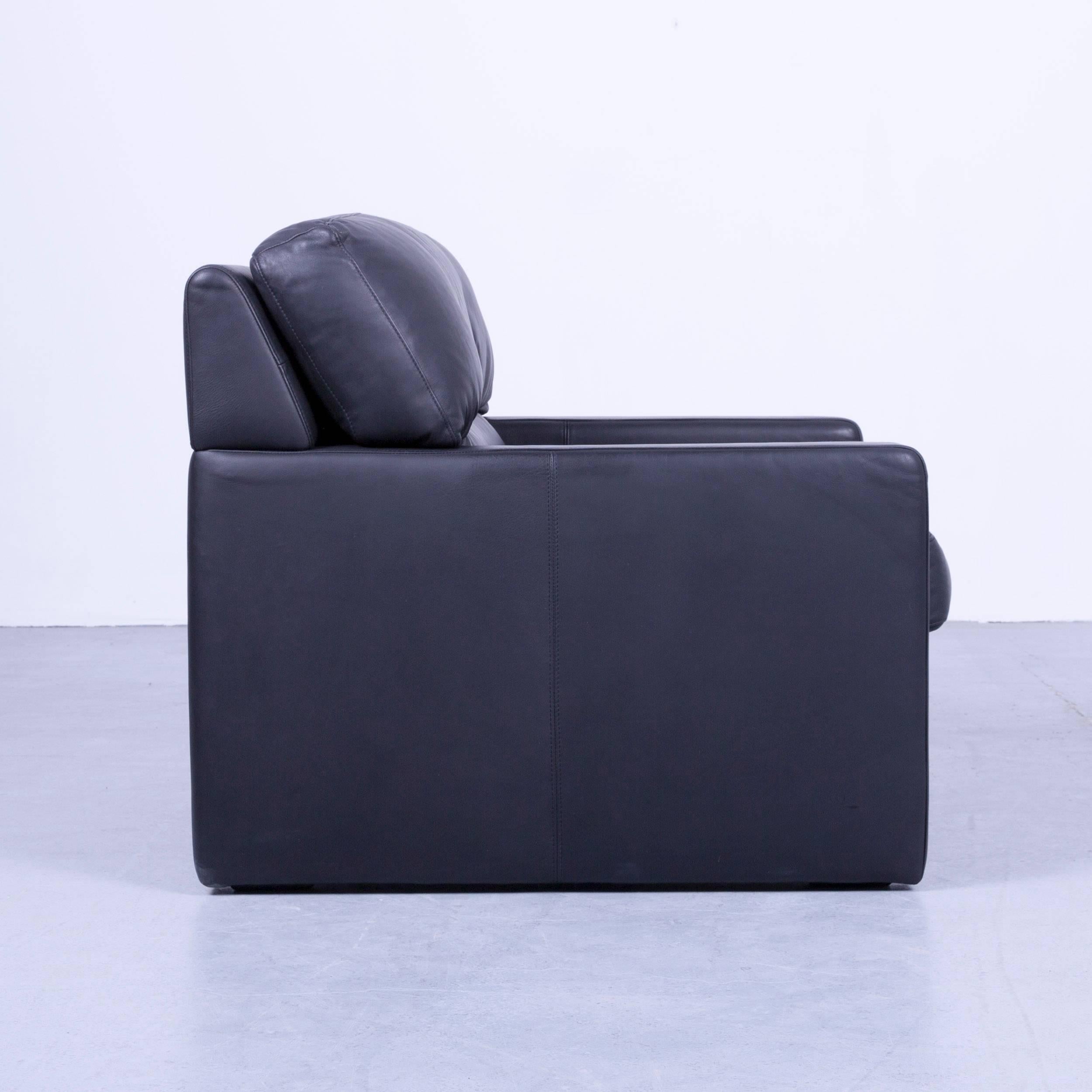 WK Wohnen Designer Armchair Leather Black Couch Modern 1