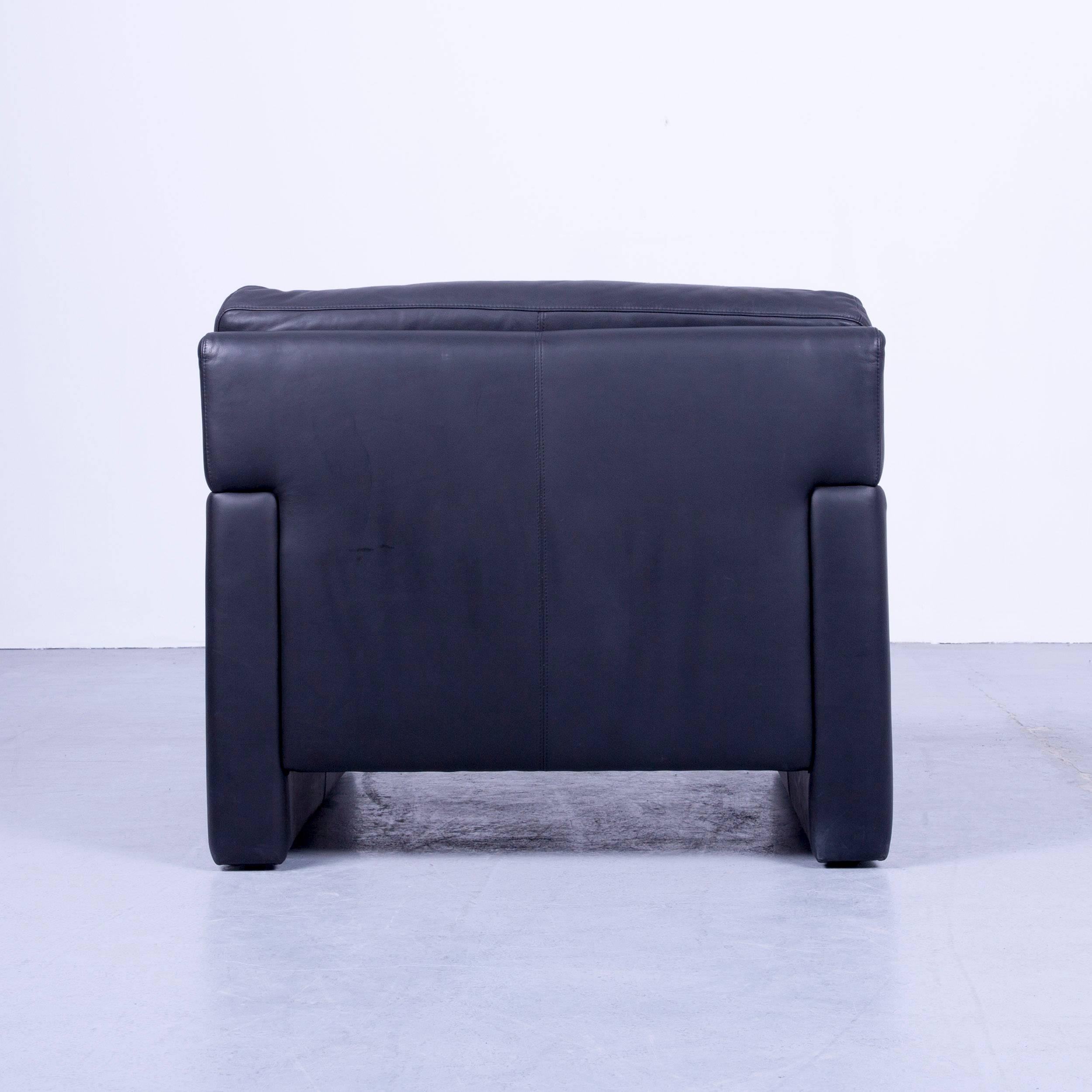 WK Wohnen Designer Armchair Leather Black Couch Modern 2
