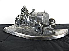 Rare Racing Car Desk Piece by WMF, Germany, 1914