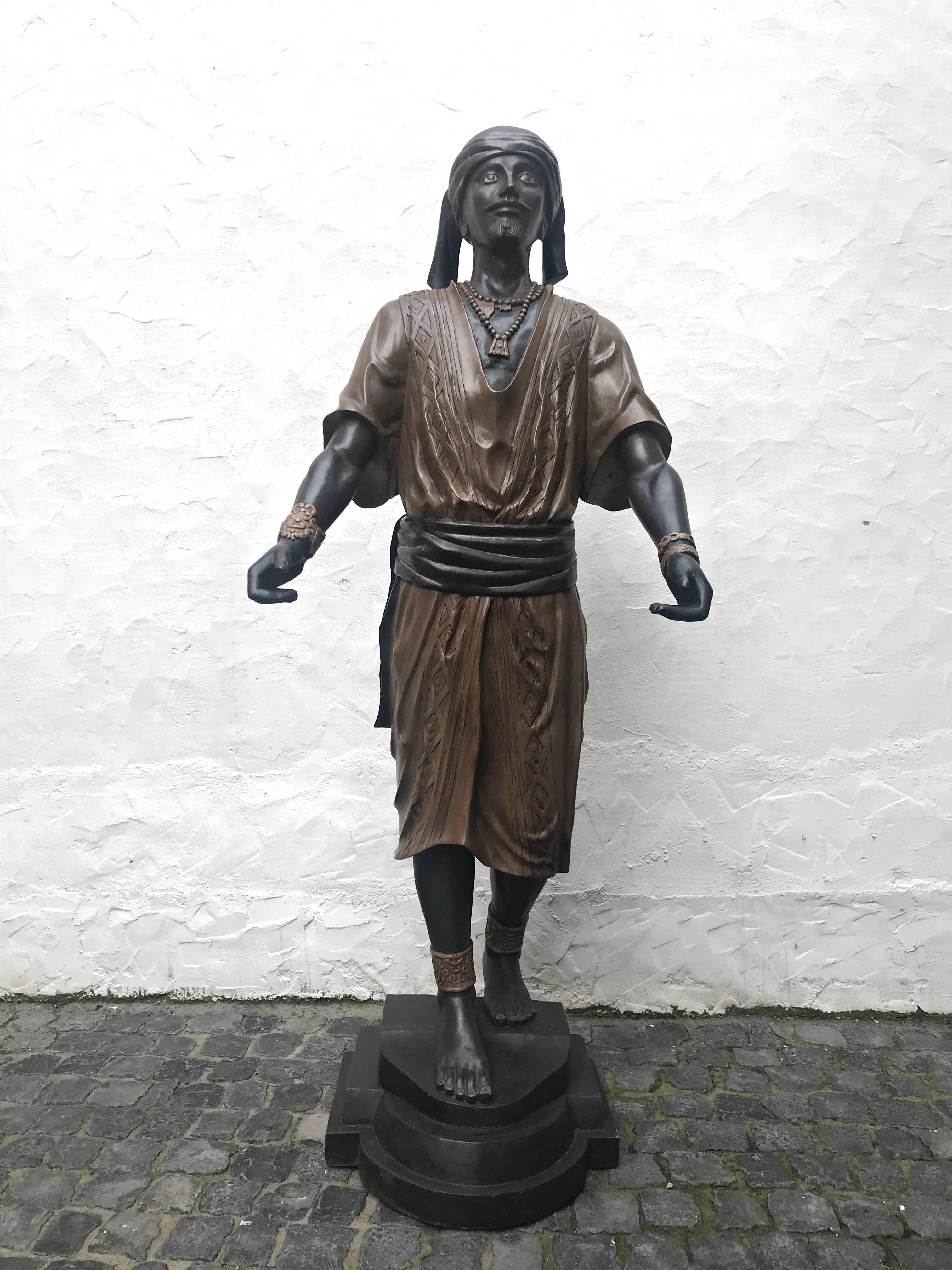 Late 19th Century Rare, Big Wooden Advertising Sculpture from a Colonial Country Store, 1890 For Sale