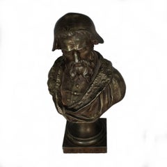Bronze Bust of Michelangelo by Emille Guillemin, Late 19th Century