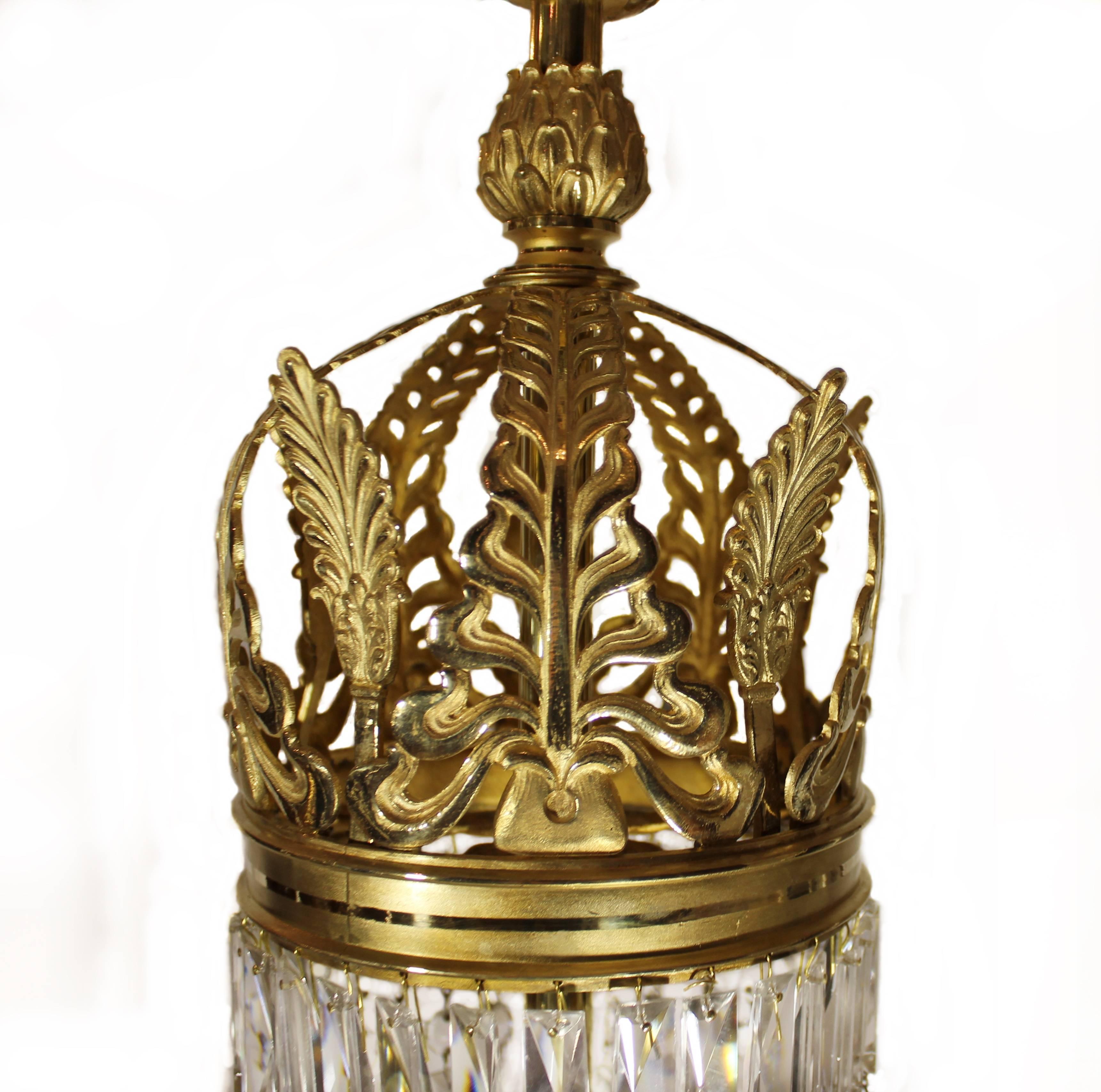 French 19th Century Chandelier with Swans For Sale