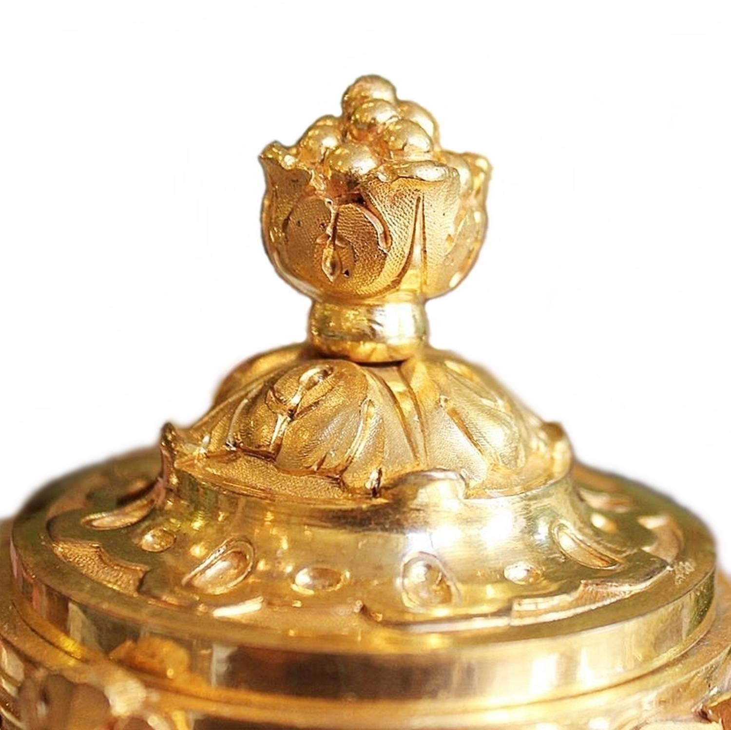 Brass Gilt Bronze Louis XVI Clock L. Case Signed Osmond For Sale