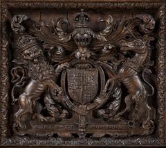 James I Oak Overmantel