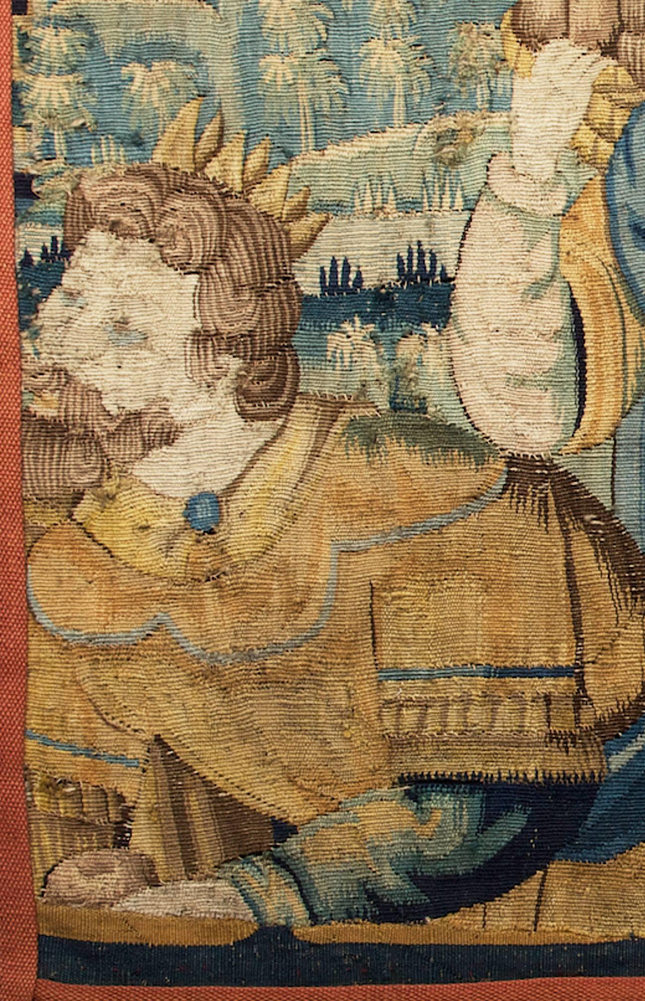 Hand-Woven 16th Century Tapestry, Brussels, circa 1600 For Sale