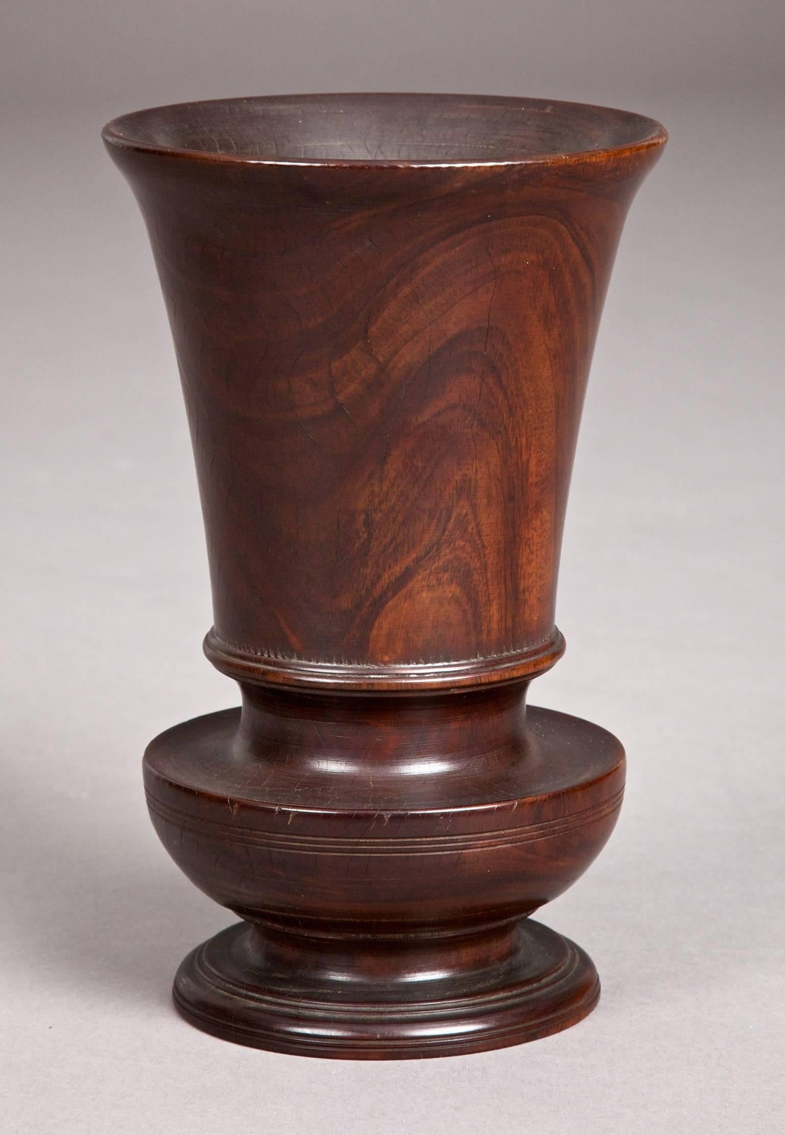 English Lignum Vitae Late 19th Century Vase or Urn For Sale