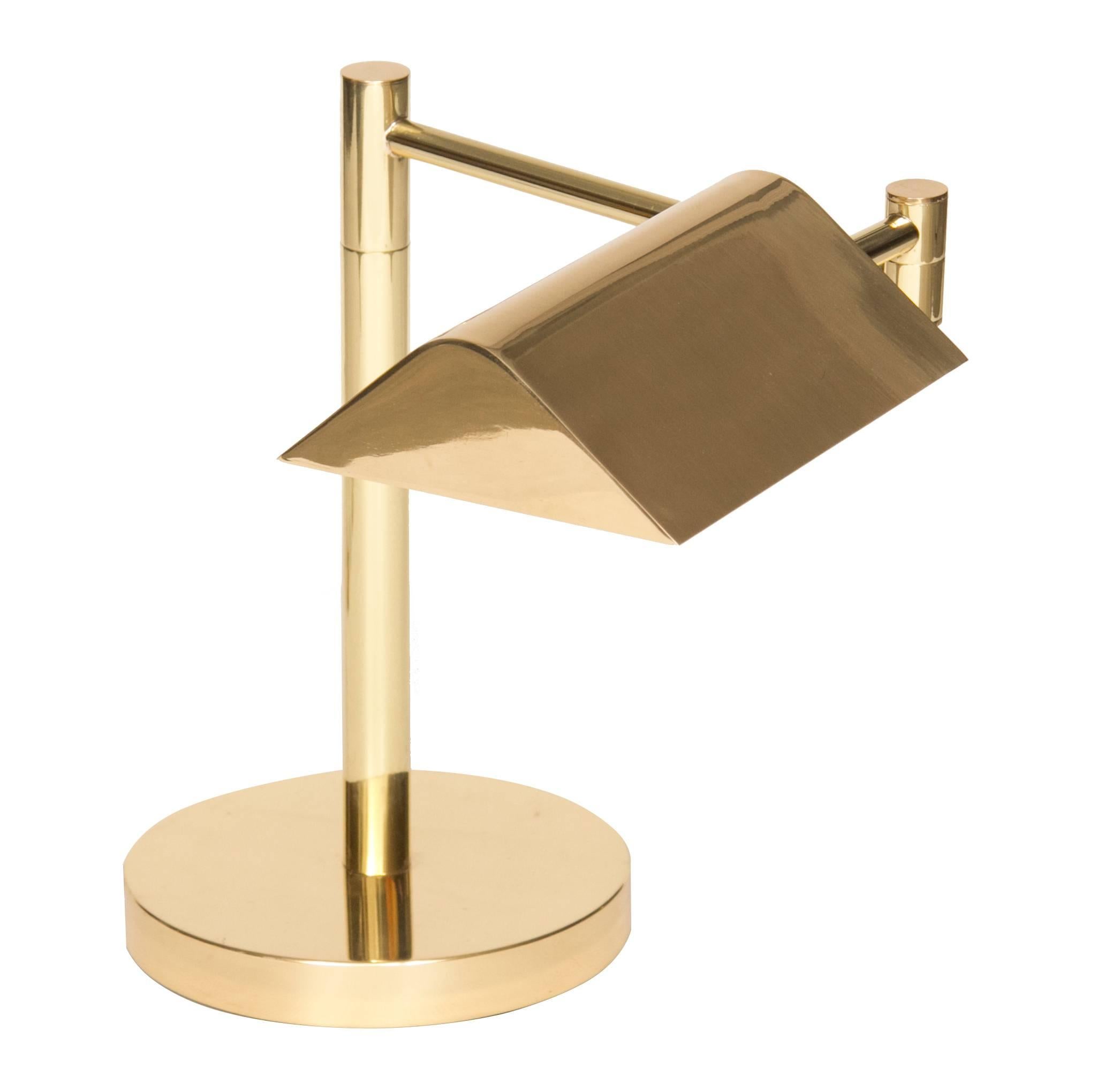 Midcentury Adjustable Brass Lamp by Koch & Lowy