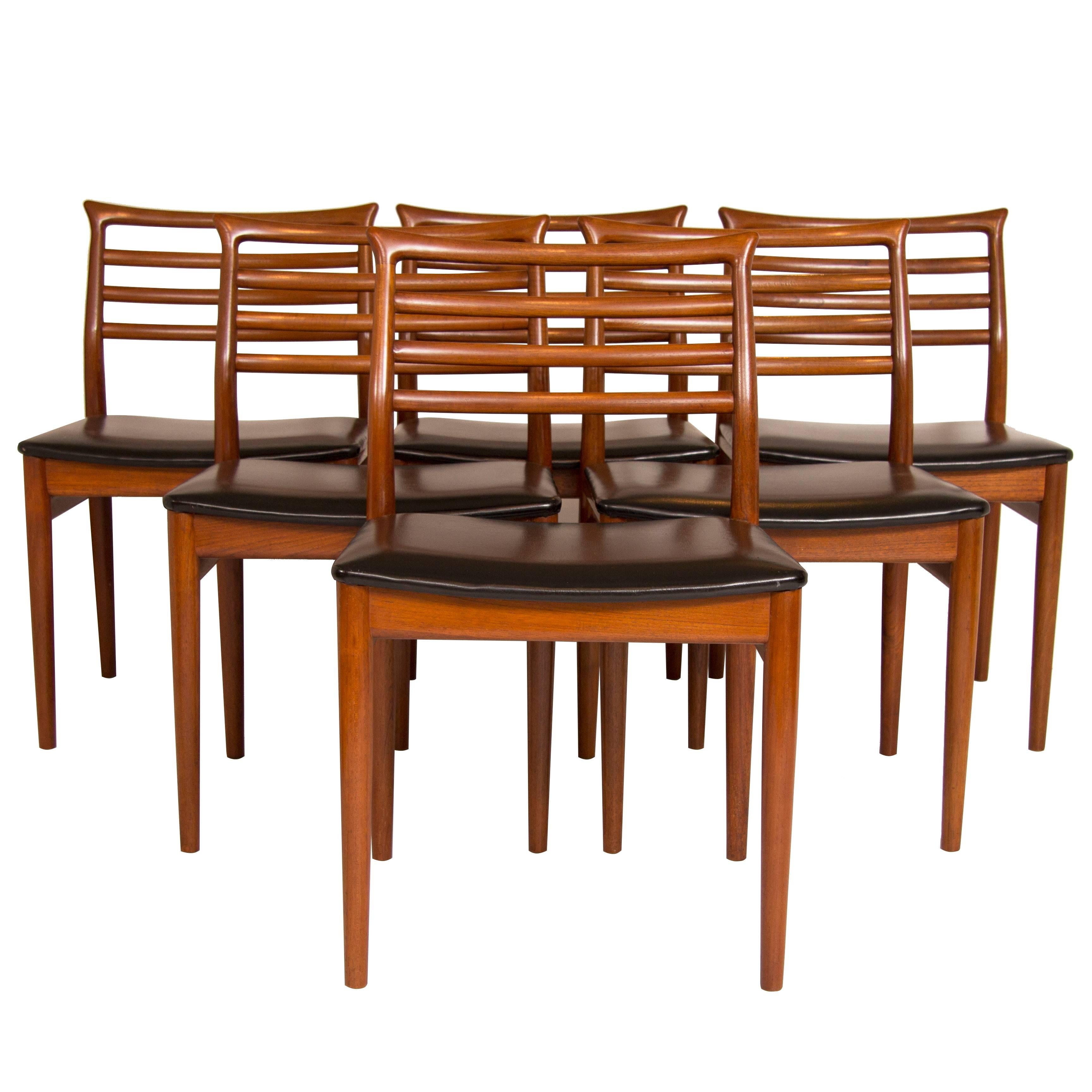 Set of Six Erling Torvits Teak Dining Chairs