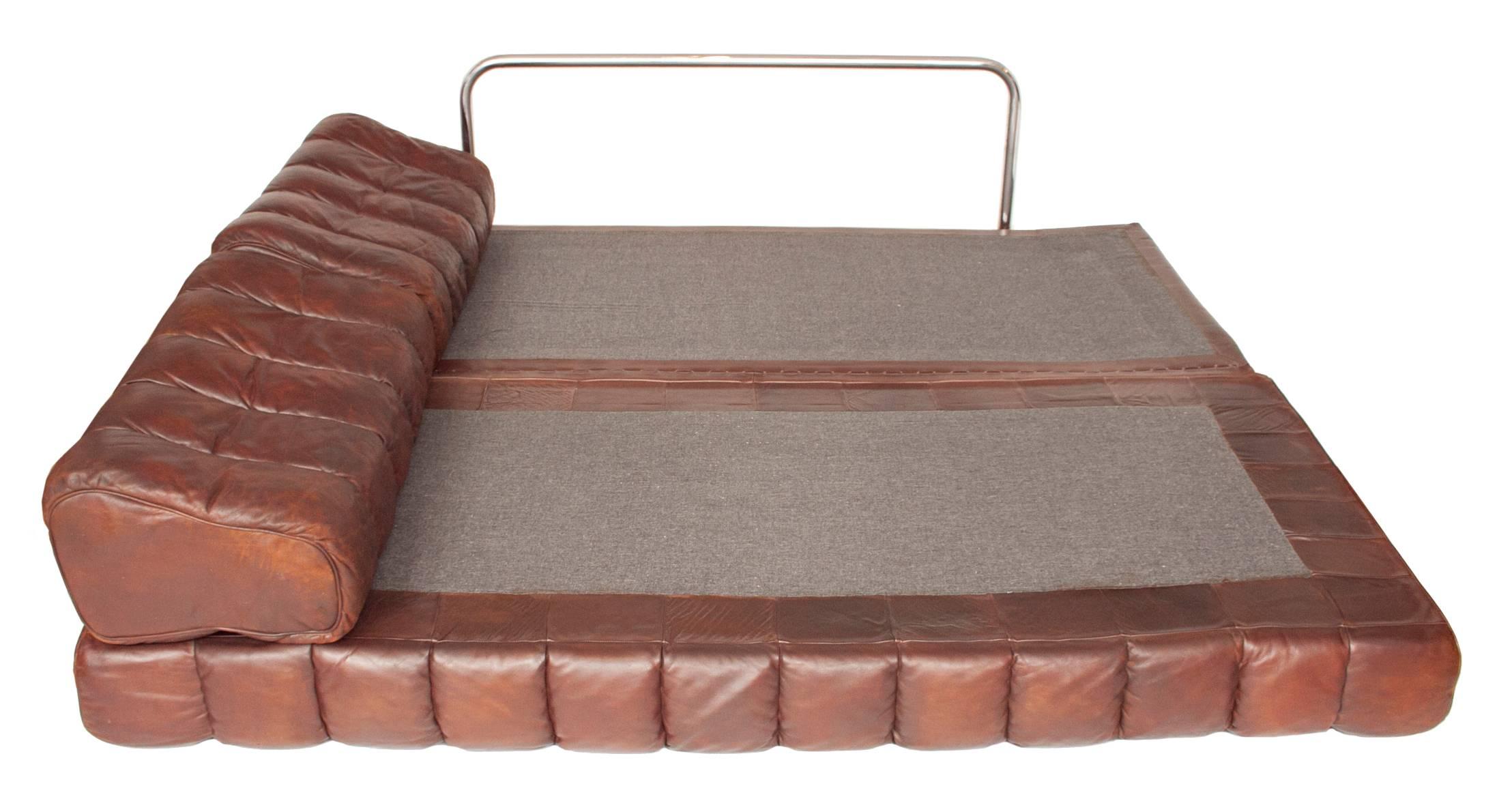 Brown Leather De Sede DS85 Sofa Bed or Daybed im Zustand „Gut“ in Surbiton, GB