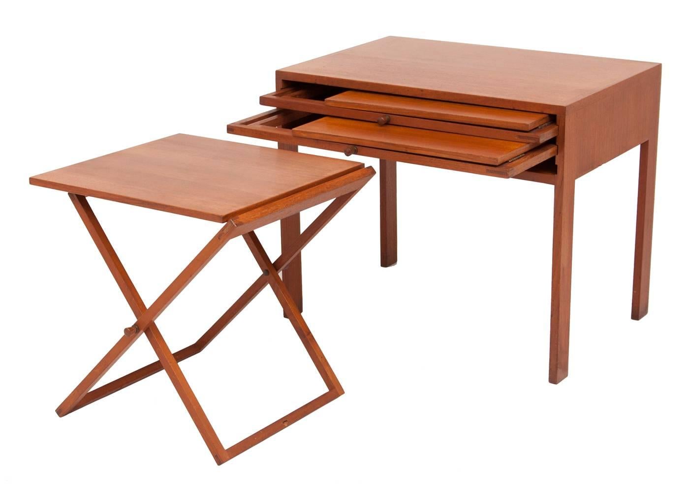 Teak Nest of Tables by Illum Wikkelso In Excellent Condition In Surbiton, GB