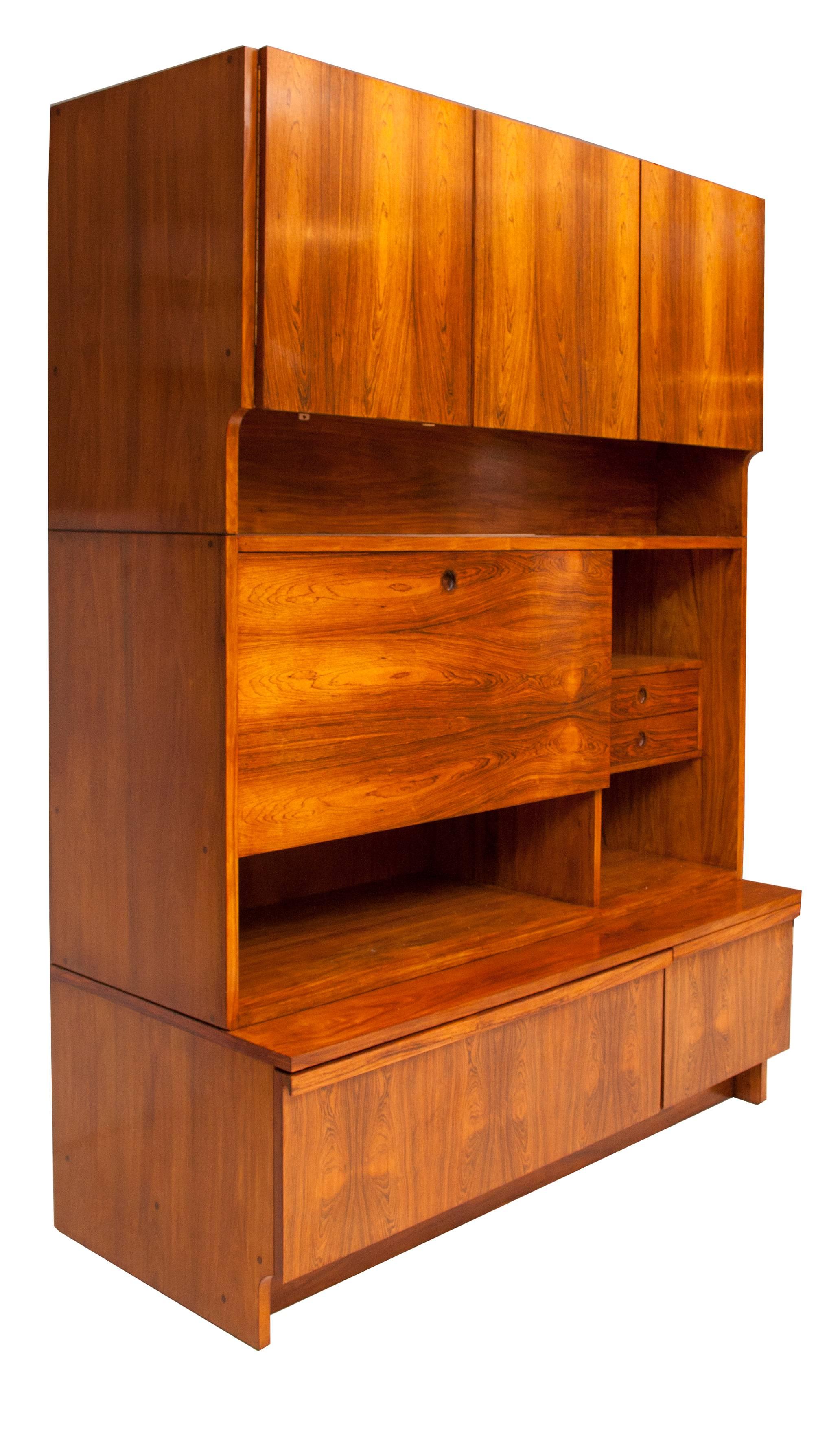 Mid-Century Modern Robert Heritage for Archie Shine Rosewood Wall Unit or Sideboard
