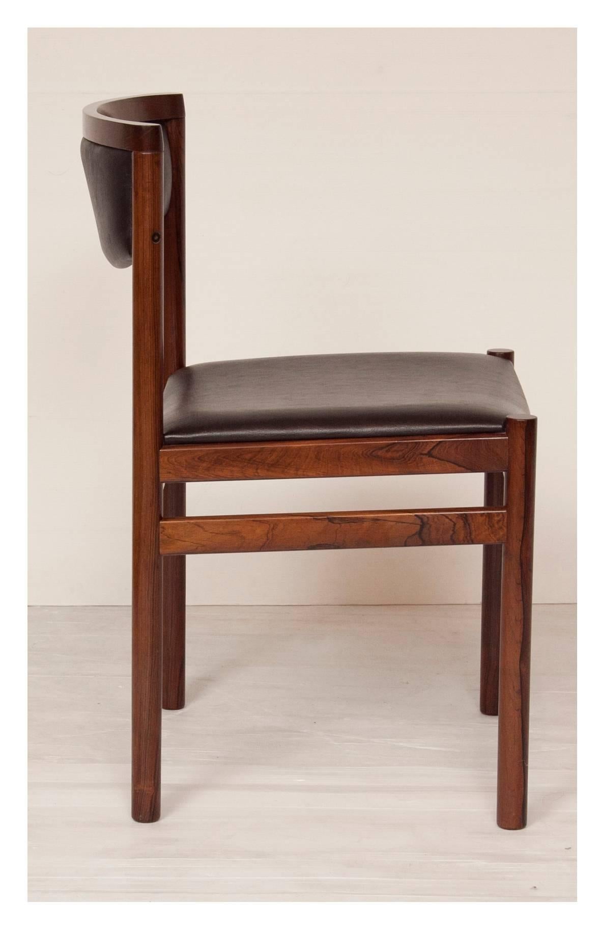 Set of Four Danish Rosewood Dining Chairs for Sax Mobler 1