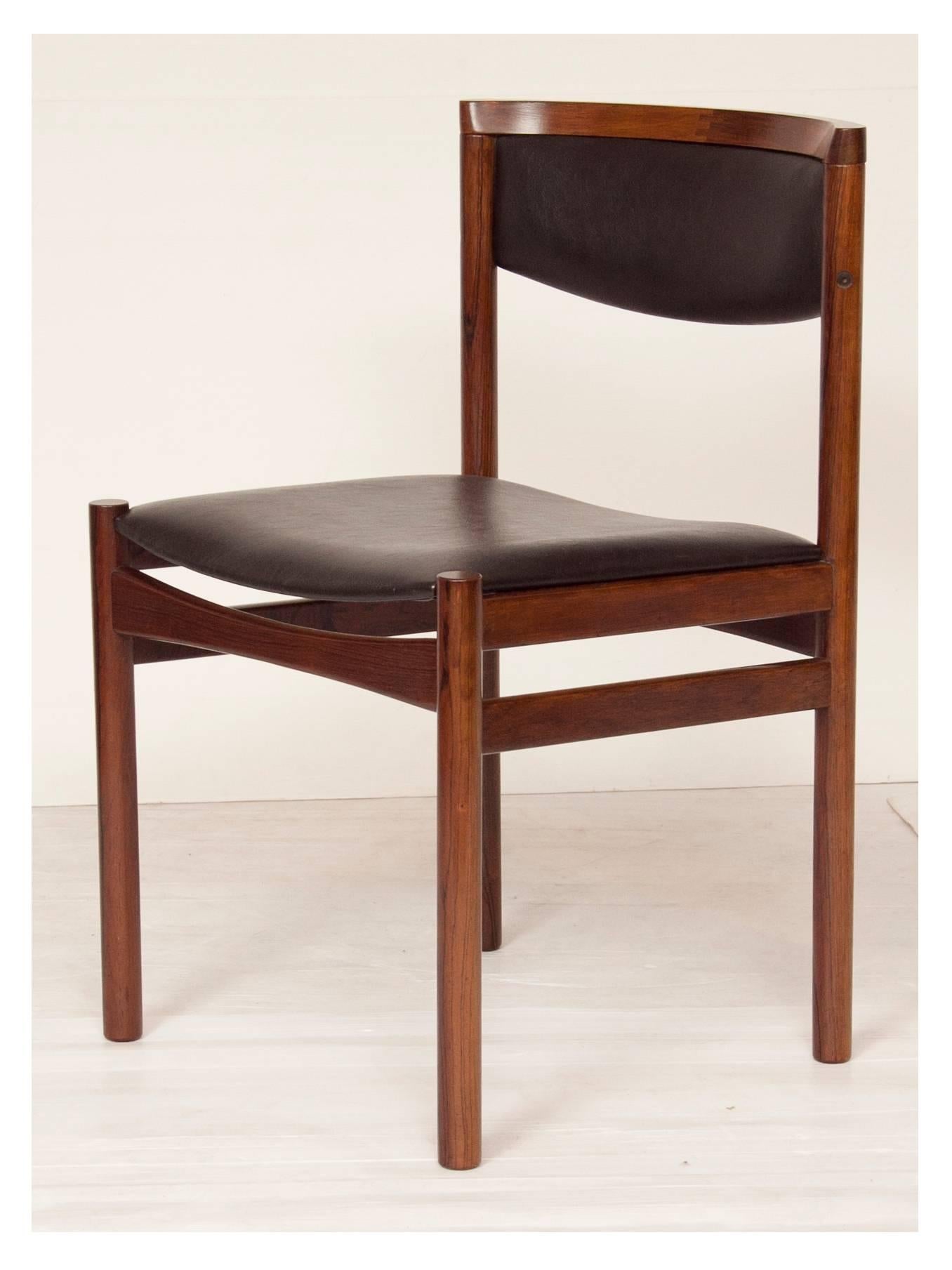 Set of Four Danish Rosewood Dining Chairs for Sax Mobler 2