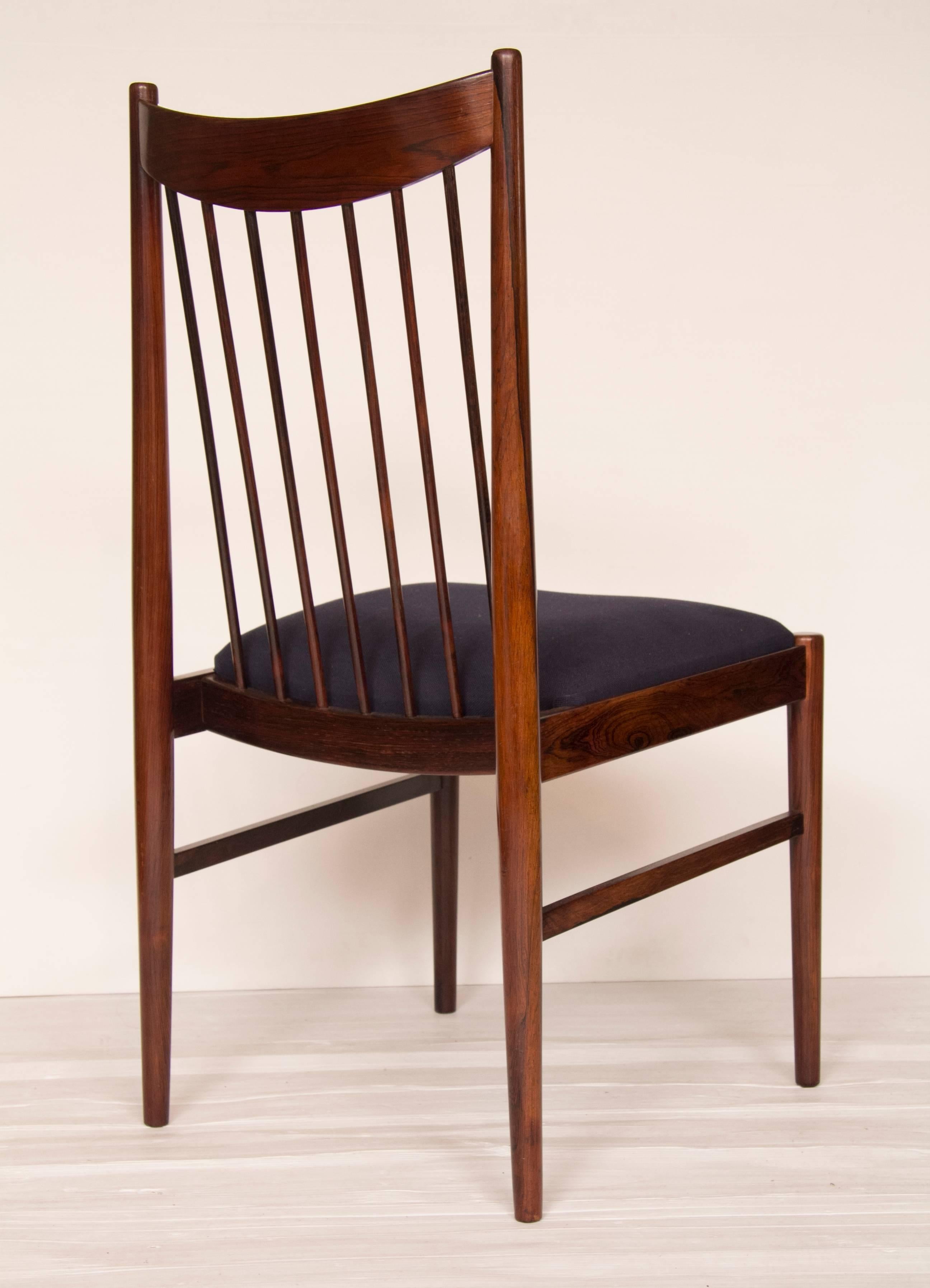Mid-Century Modern Arne Vodder for Sibast Midcentury Rosewood Dining Chairs For Sale