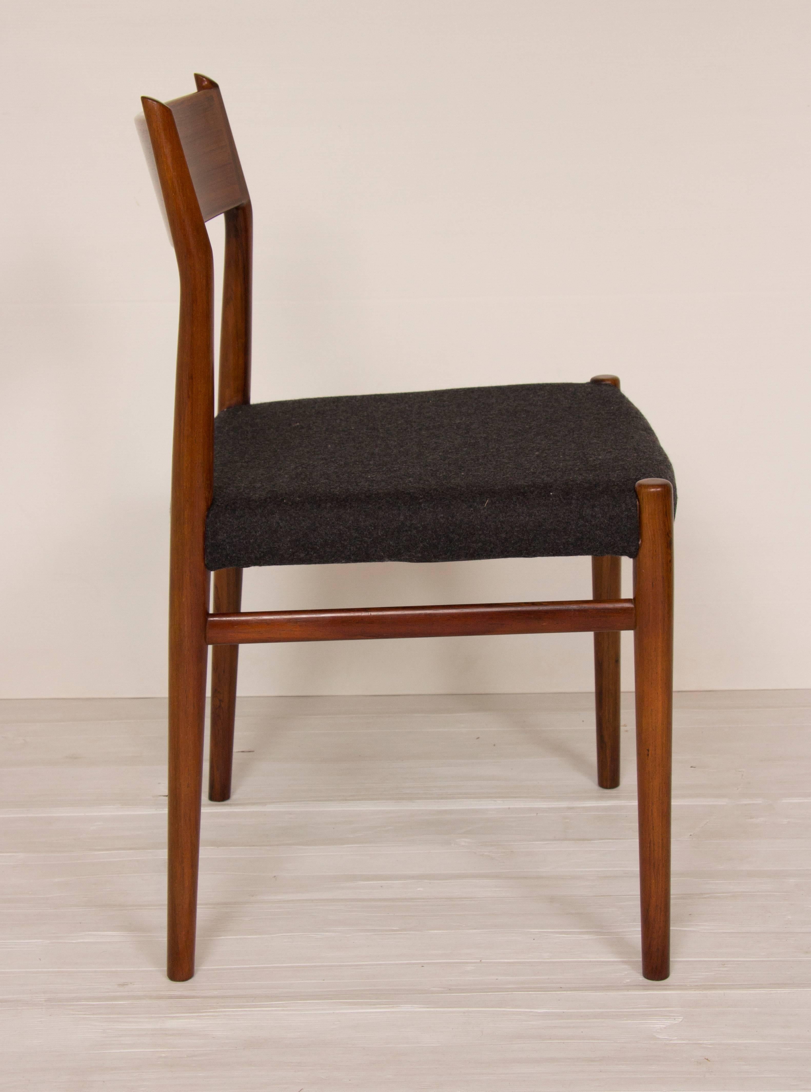 Mid-Century Modern Set of Ten Arne Vodder Rosewood Dining Chairs