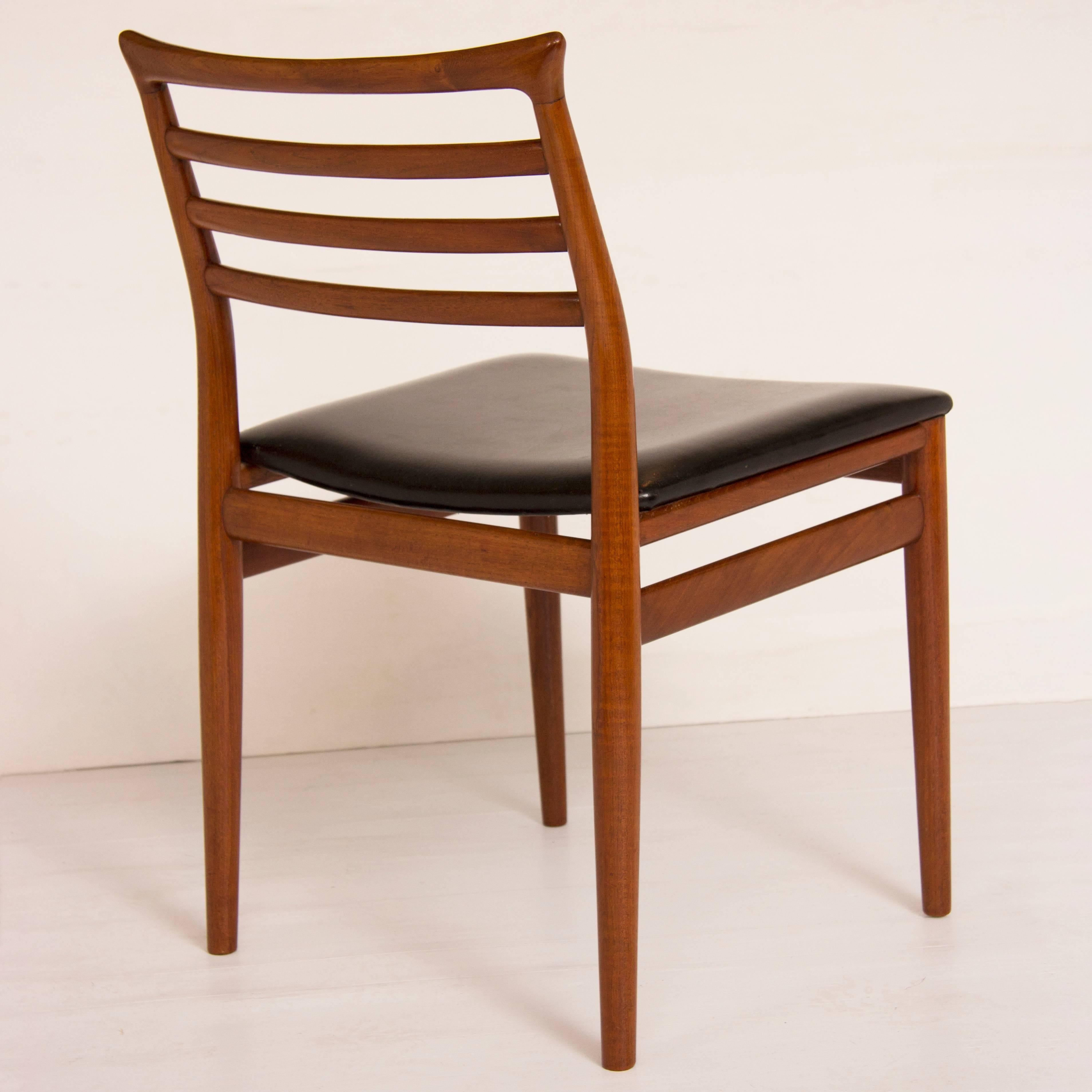 Danish Set of Six Erling Torvits Teak Dining Chairs