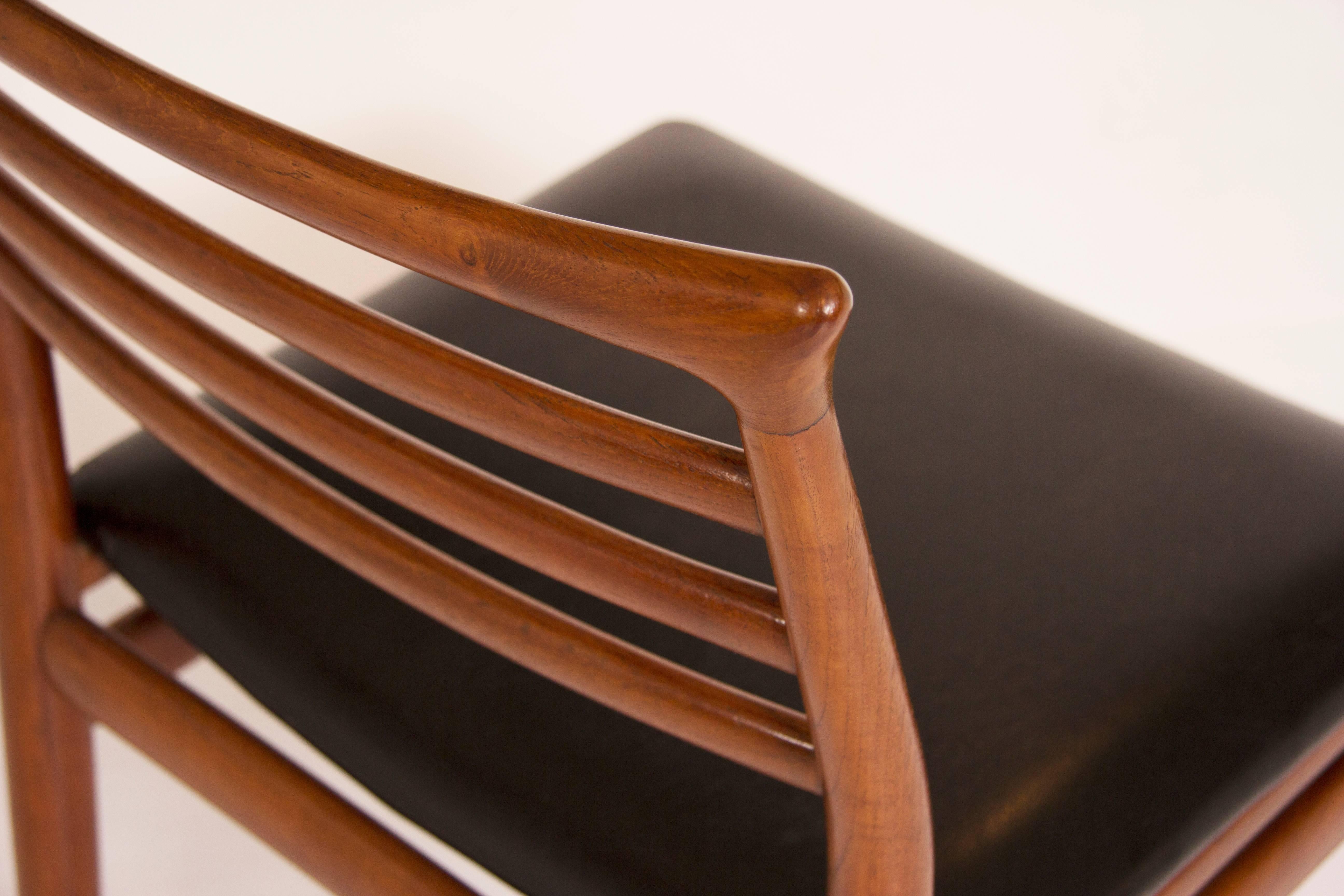 Set of Six Erling Torvits Teak Dining Chairs In Excellent Condition In Surbiton, GB