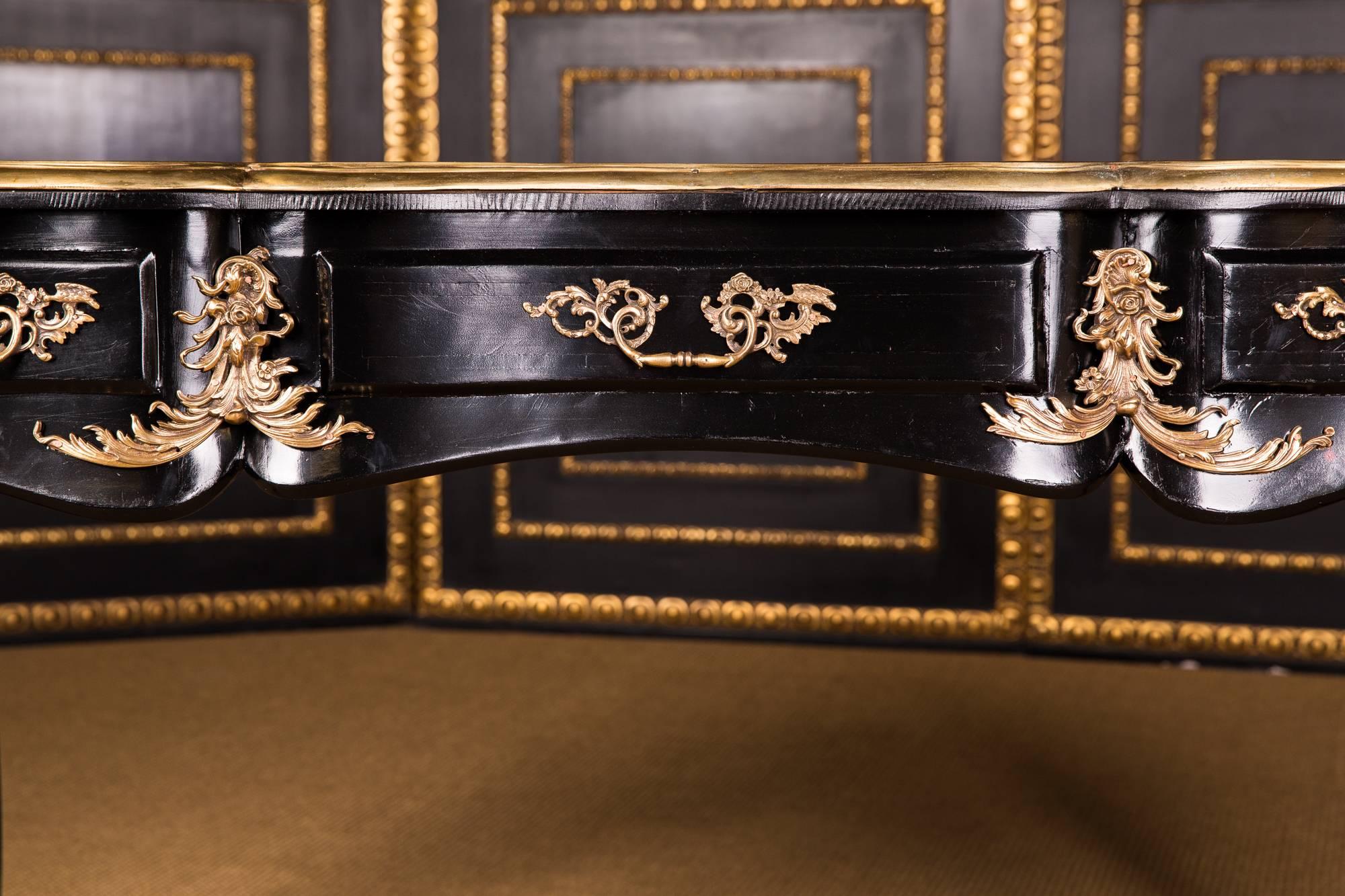 20th Century, Imperial French Desk Bureau Plat Louis XV Style 2