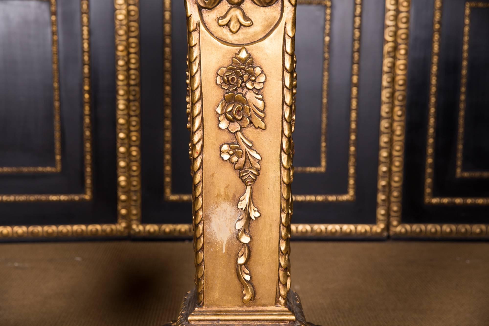 20th Century Two Golden Columns in the Style of Historicism Rich Ornamented 2