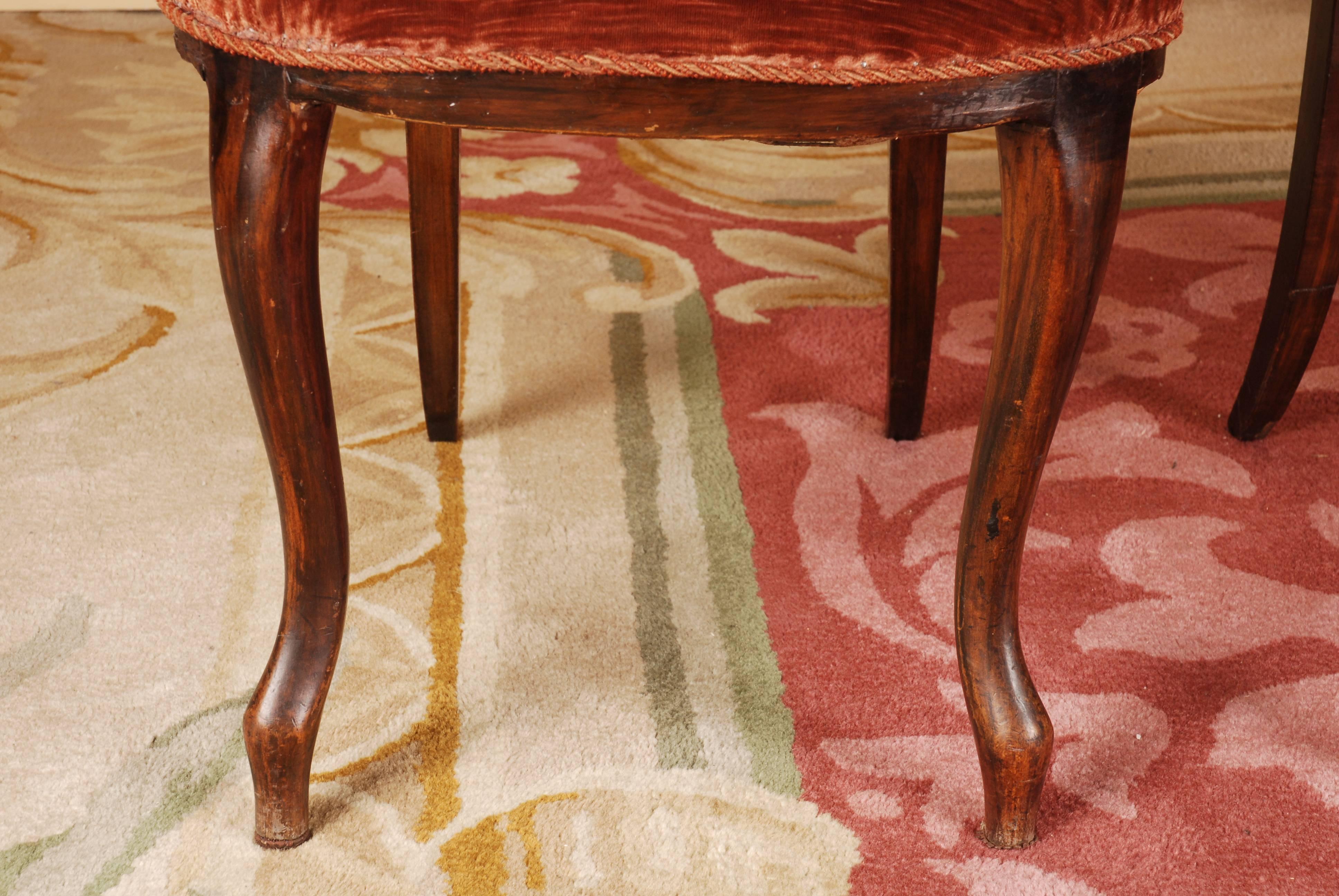 19th Century Two Antique Louis Philippe Chairs made from massive Walnut Wood 2