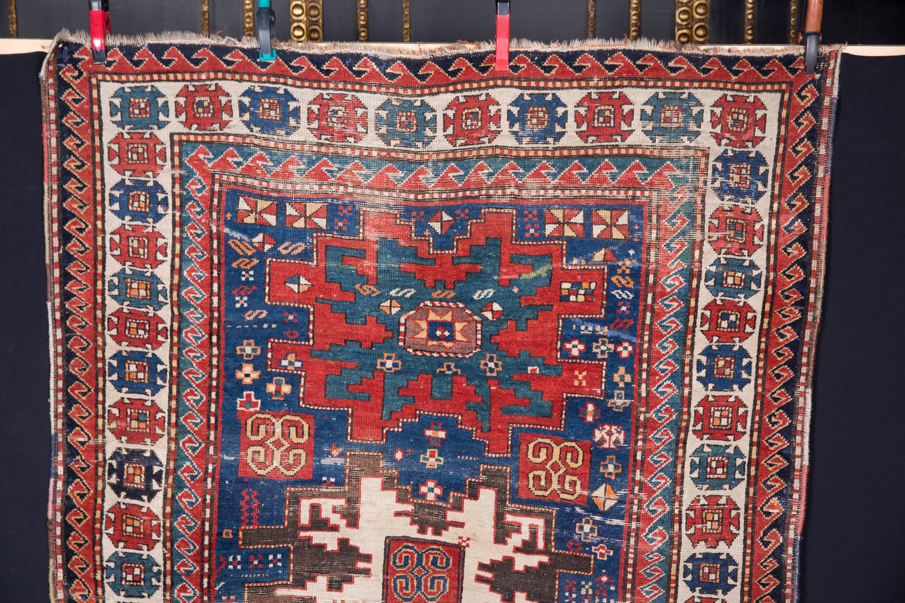Beautiful rare Kazak Lesghi rug. From Berlin villa resolution.

Please take a look at the detailed pictures.