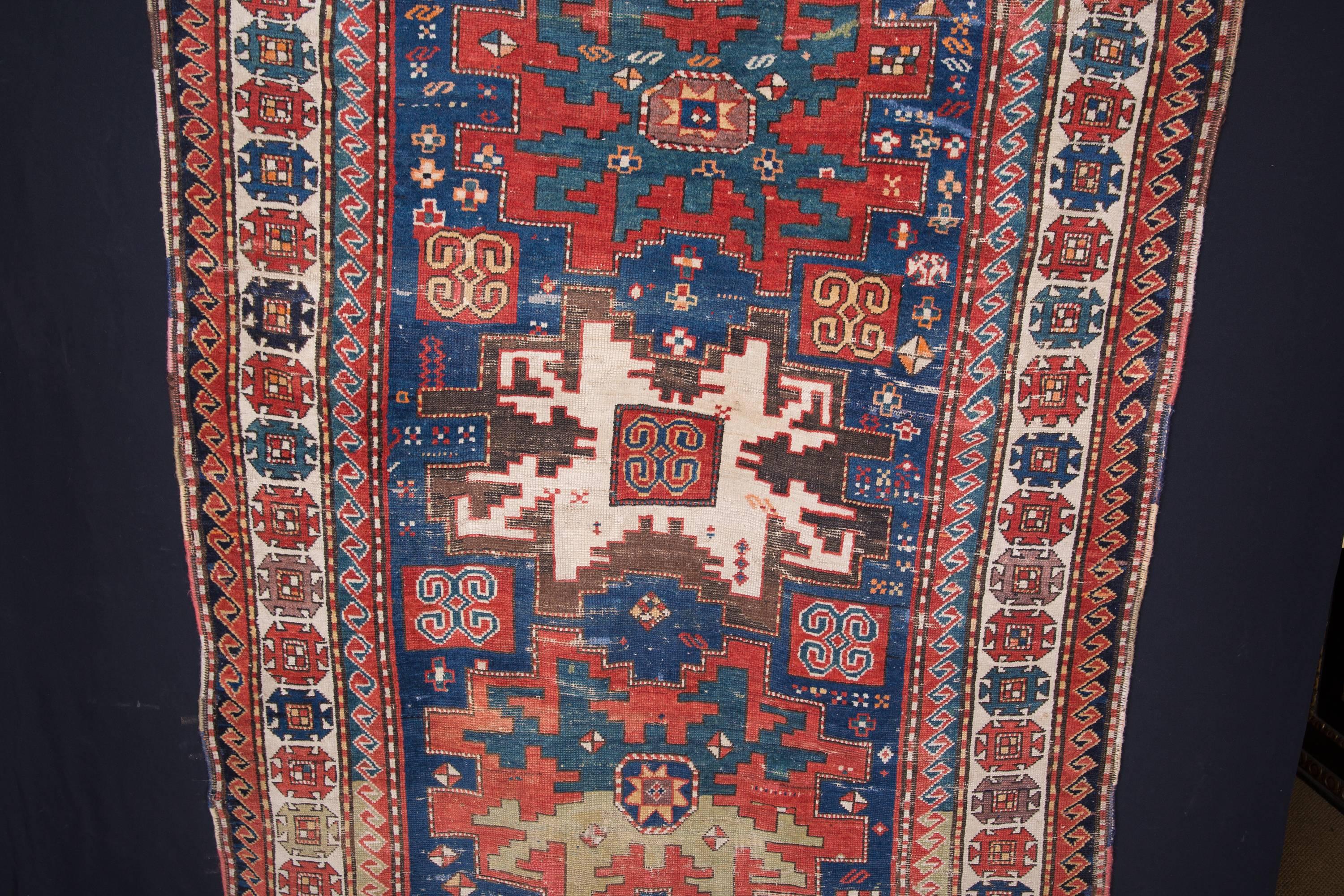 Antique Caucasian Kazak Lesghi Rug 150 cm x 205 cm, circa 1880 1