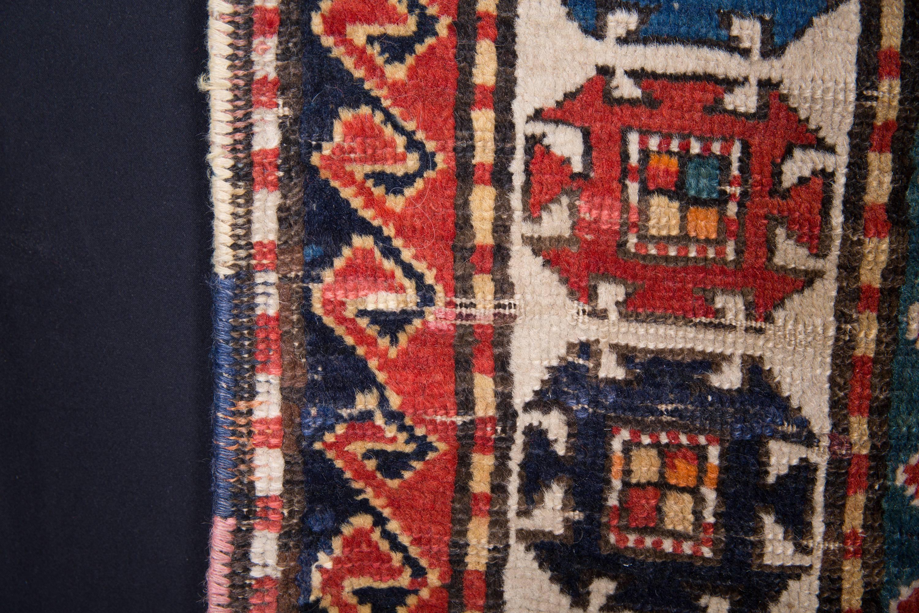 Antique Caucasian Kazak Lesghi Rug 150 cm x 205 cm, circa 1880 2