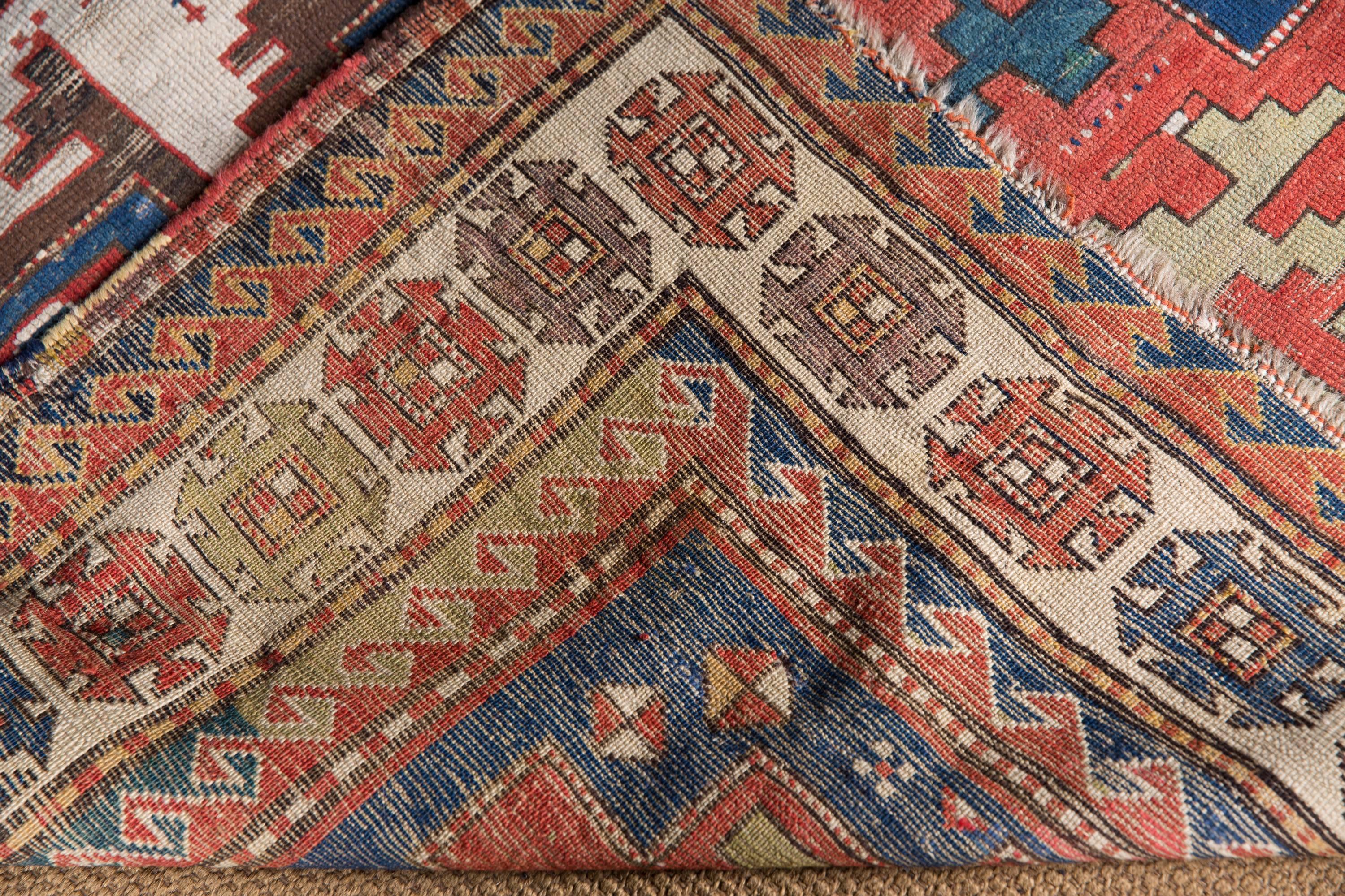 Antique Caucasian Kazak Lesghi Rug 150 cm x 205 cm, circa 1880 5