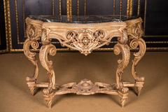 Stunning Carved Rococo Console with Marble Slab